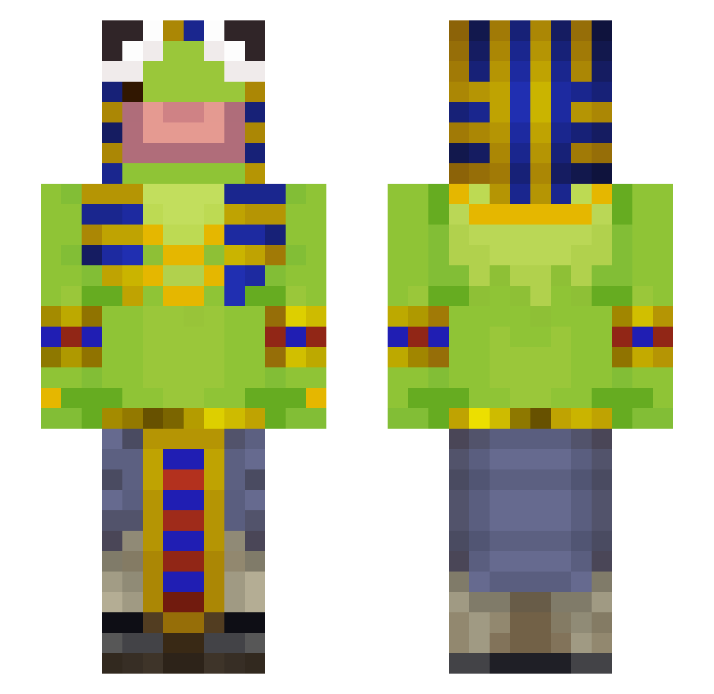Storm_Gamez43 Minecraft skin, front and back view