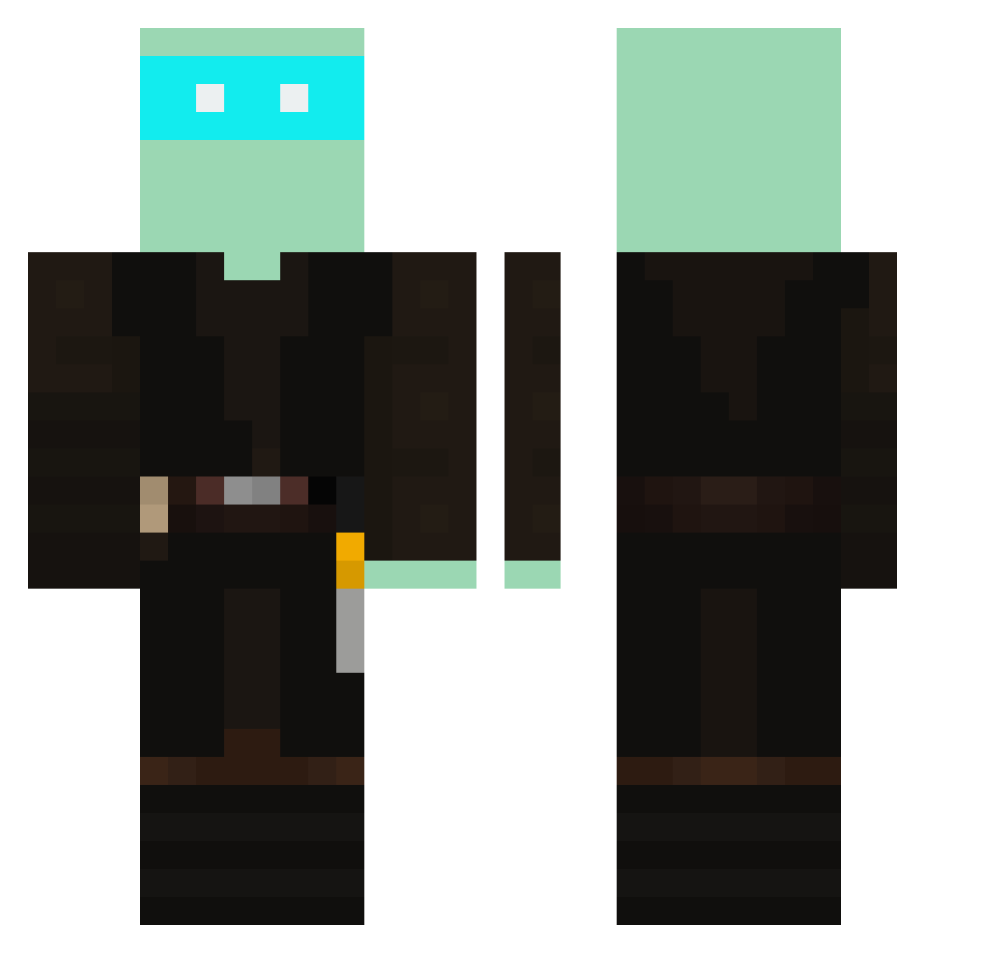 mcpaul Minecraft skin, front and back view