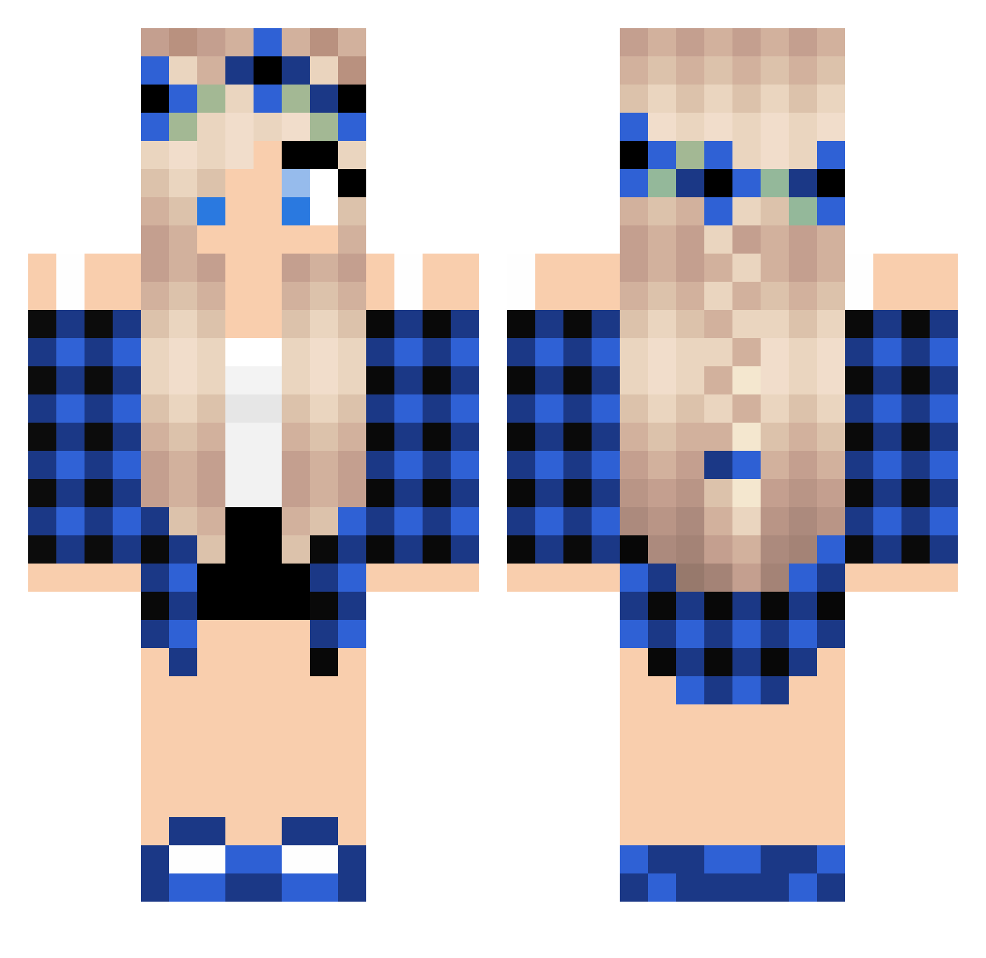 senpaimiuk Minecraft skin, front and back view