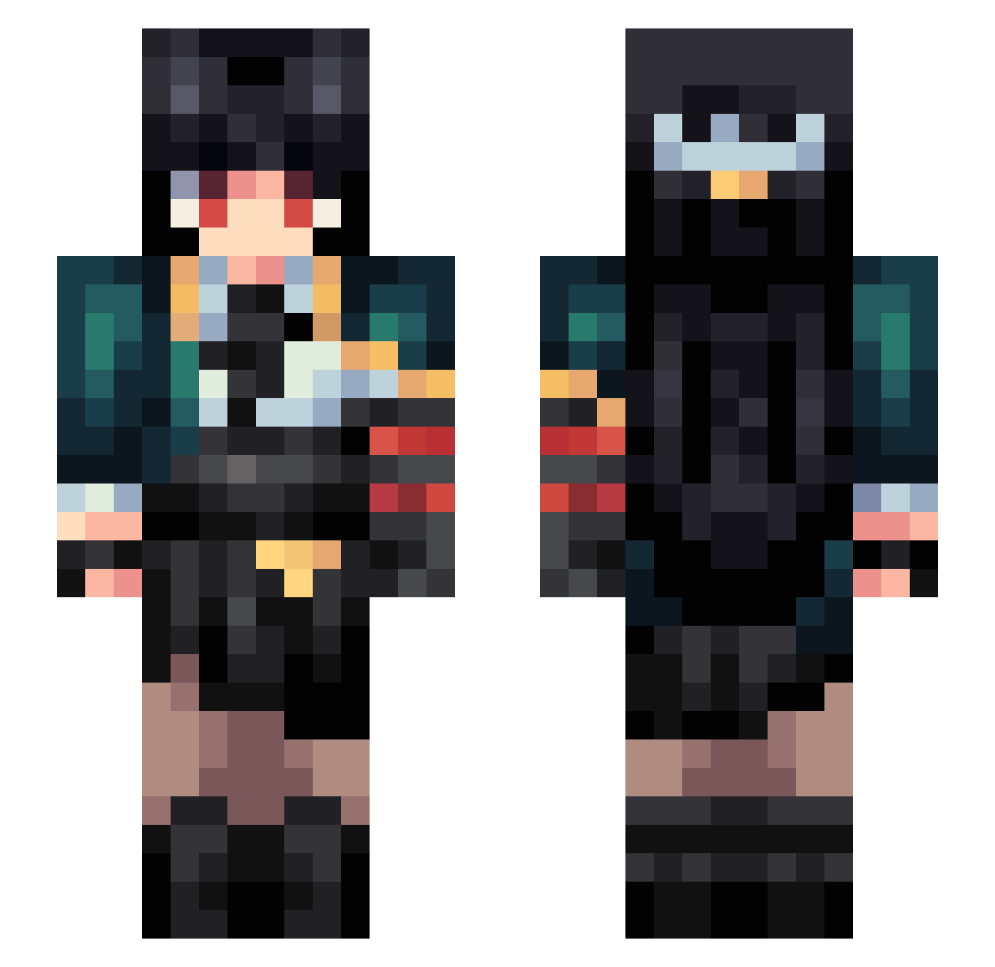 Bronco_Bros Minecraft skin, front and back view