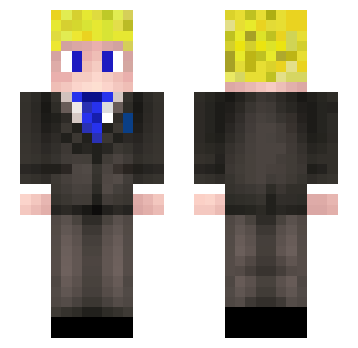 StandartYan Minecraft skin, front and back view