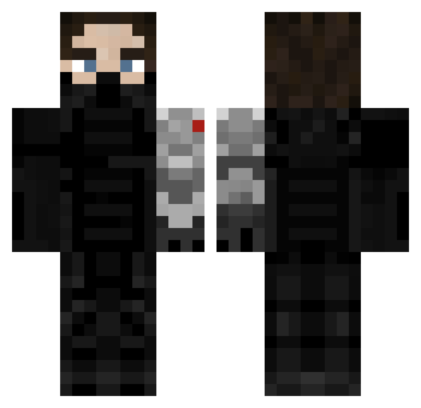 FlubGlub Minecraft skin, front and back view