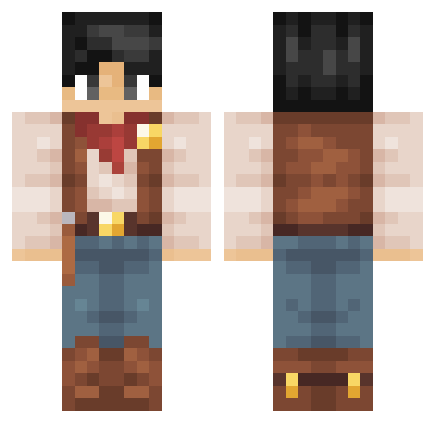 UROShadow Minecraft skin, front and back view