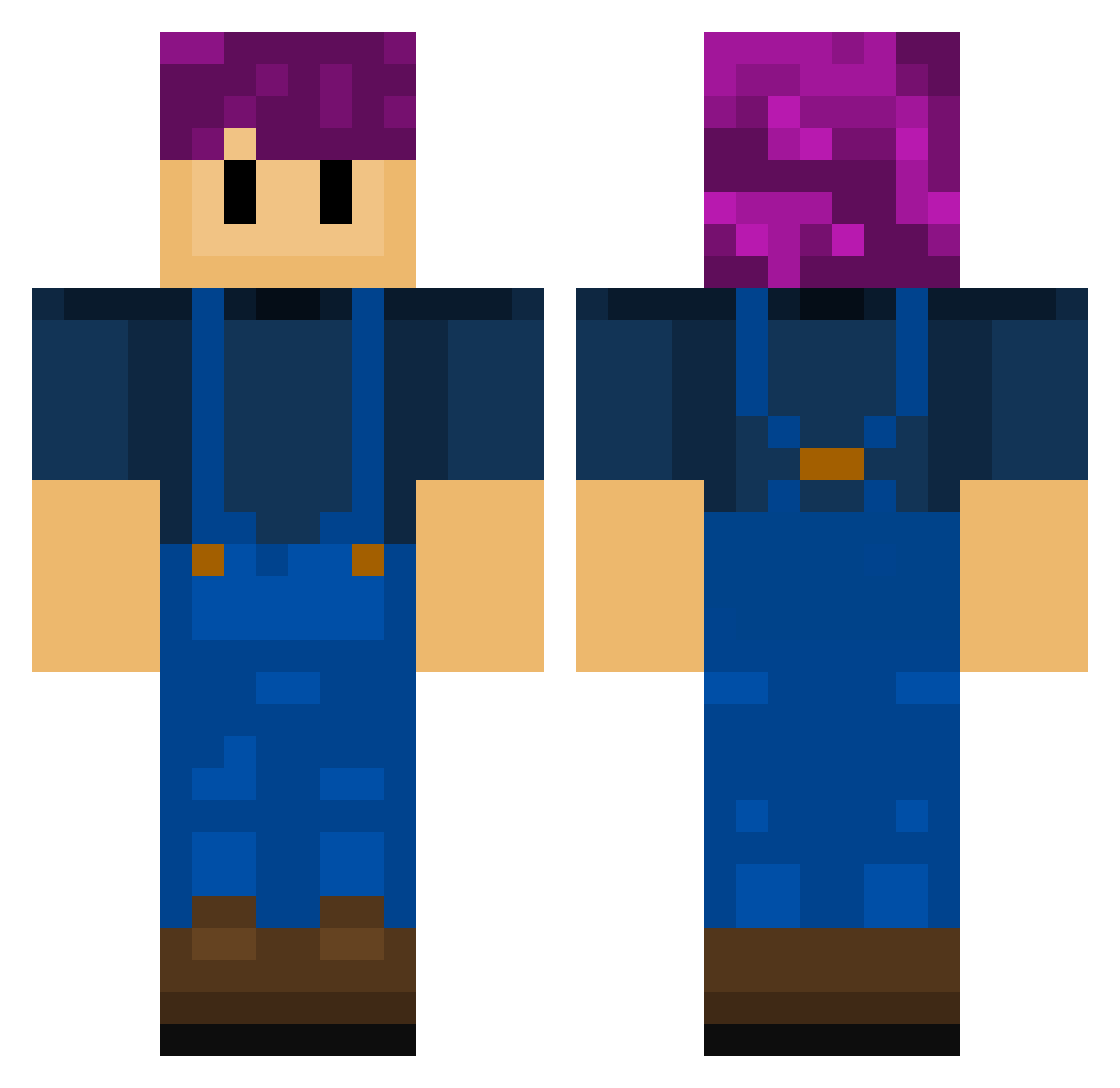 fewwww Minecraft skin, front and back view
