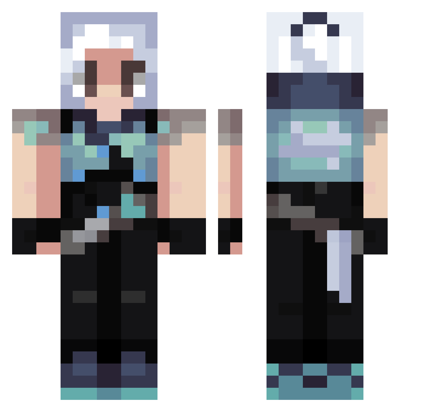 Confiliate Minecraft skin, front and back view