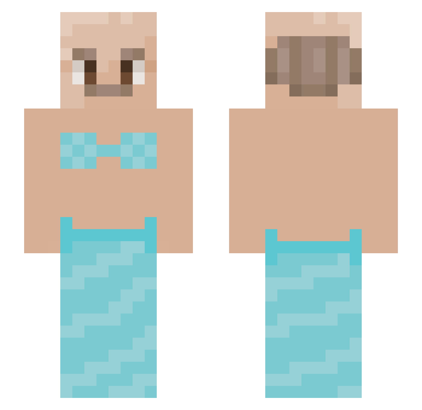 barackjobama Minecraft skin, front and back view
