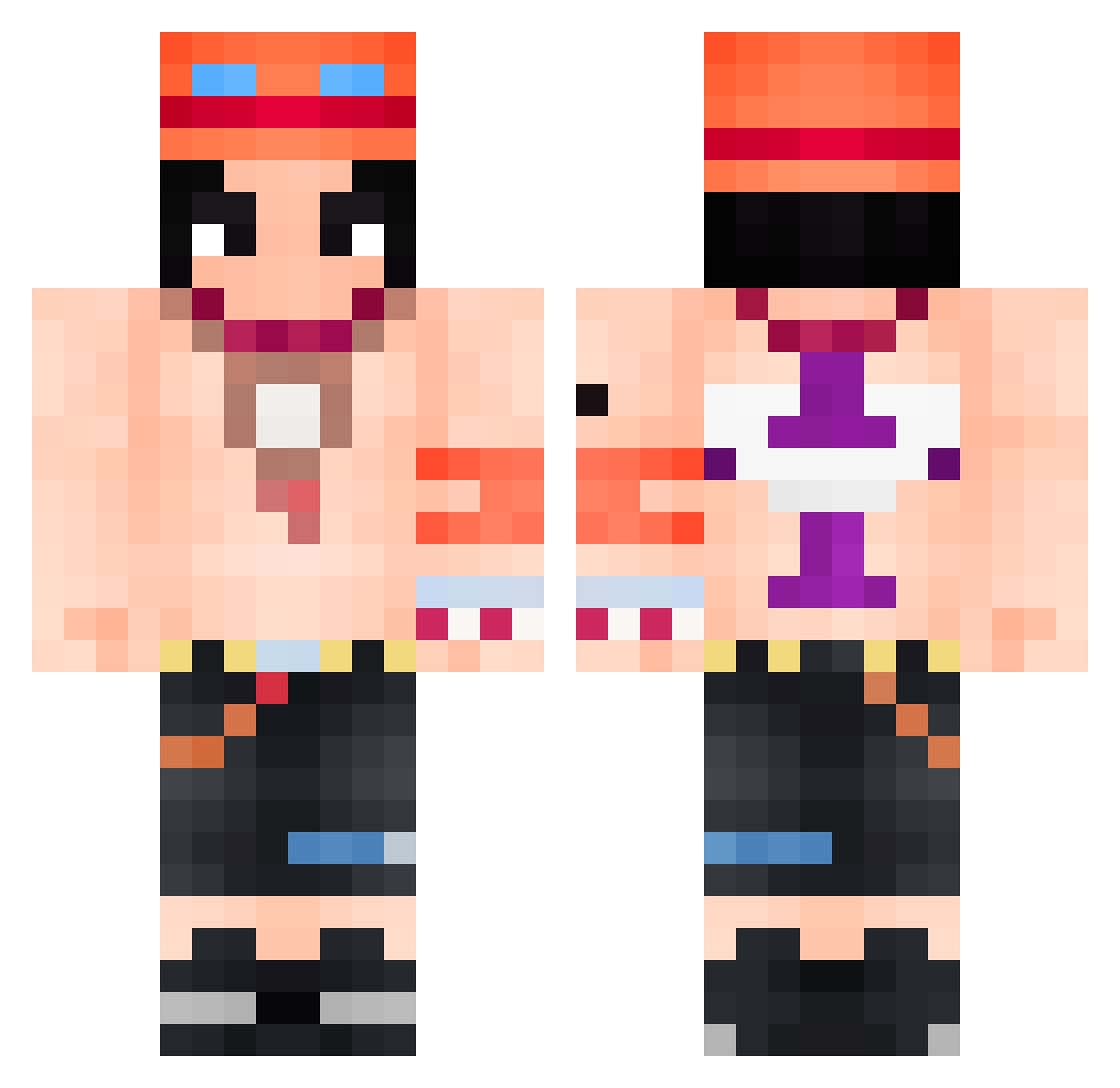 dominuz_ Minecraft skin, front and back view