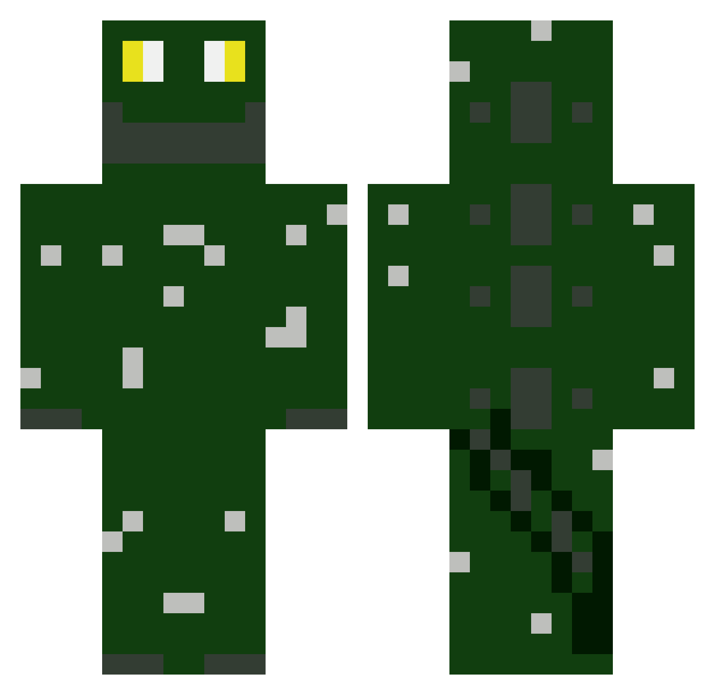 LucasTheSpider7 Minecraft skin, front and back view