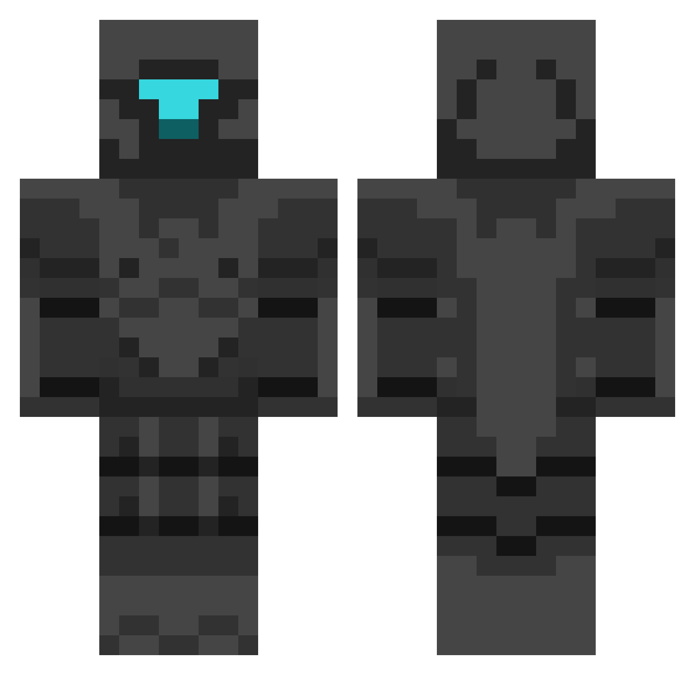 Shivava Minecraft skin, front and back view