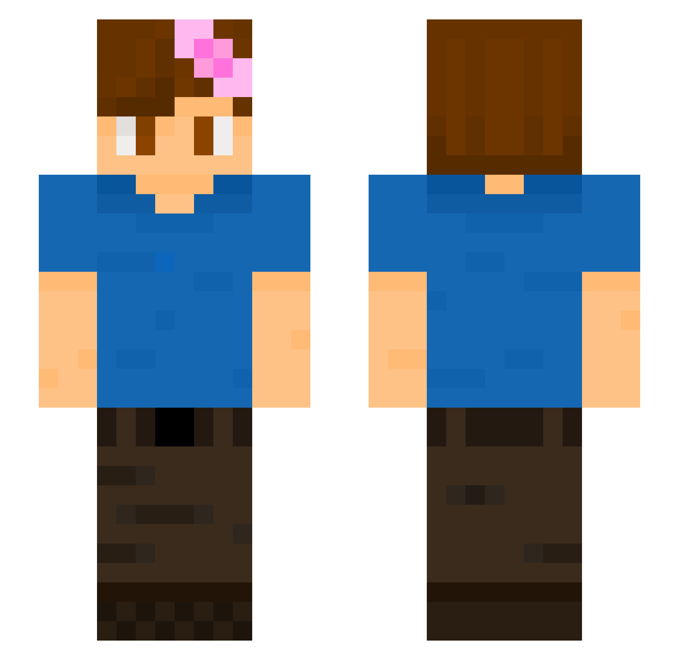 BurntFries_32 Minecraft skin, front and back view