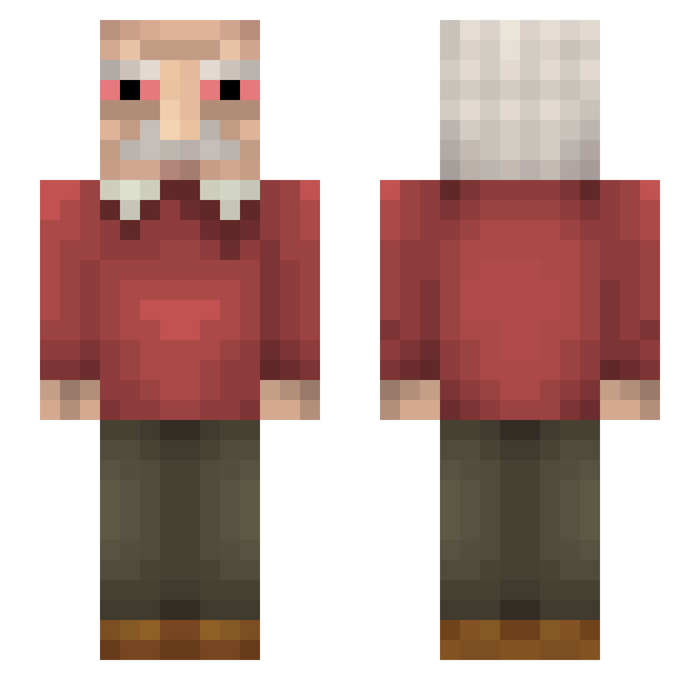 ryag6856 Minecraft skin, front and back view