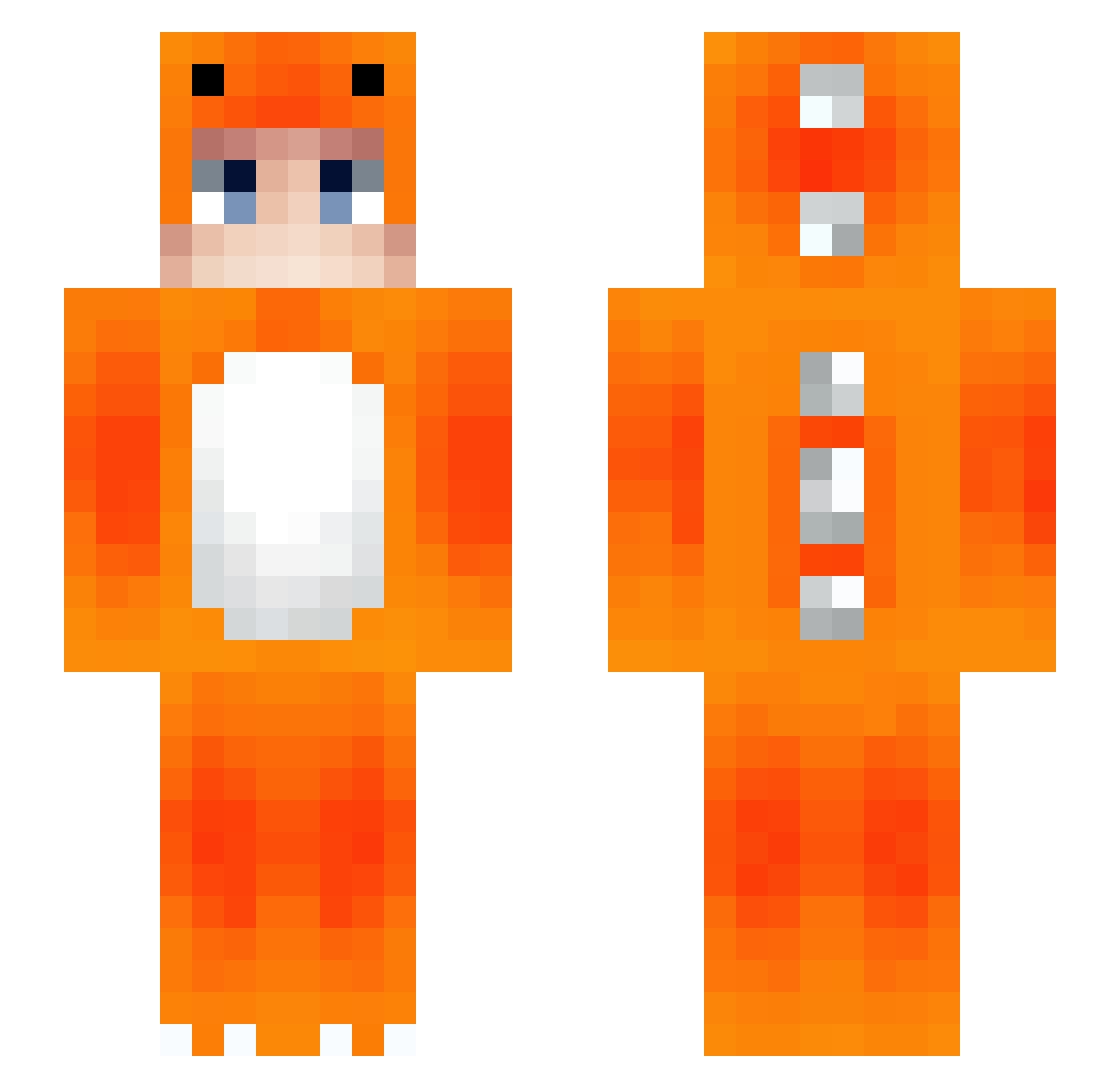 GreatSalmon Minecraft skin, front and back view