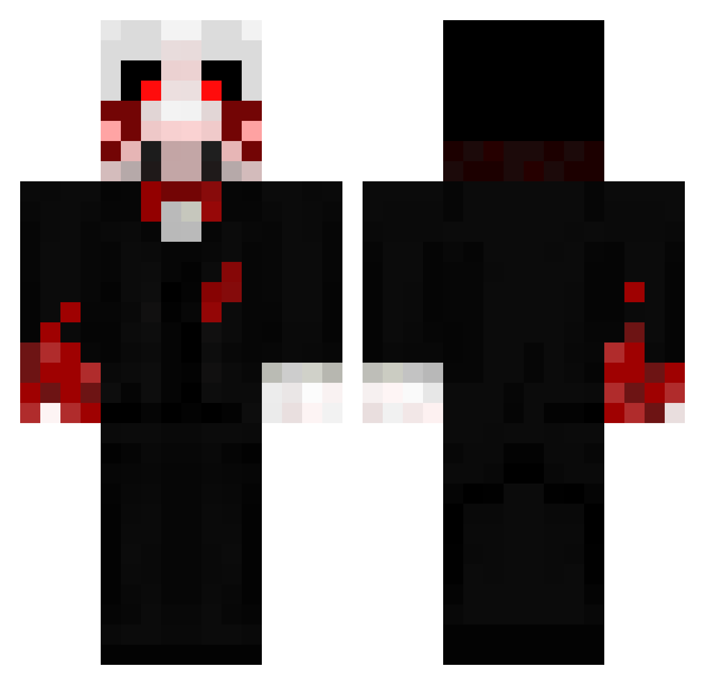 Misraeble Minecraft skin, front and back view