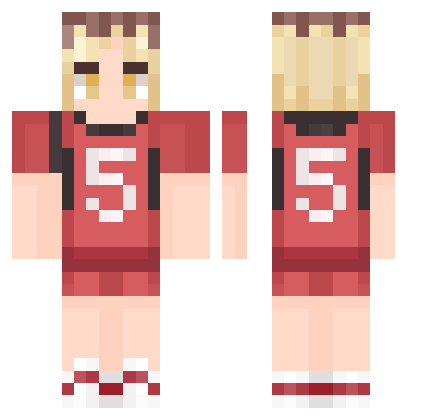 CloudShiny Minecraft skin, front and back view