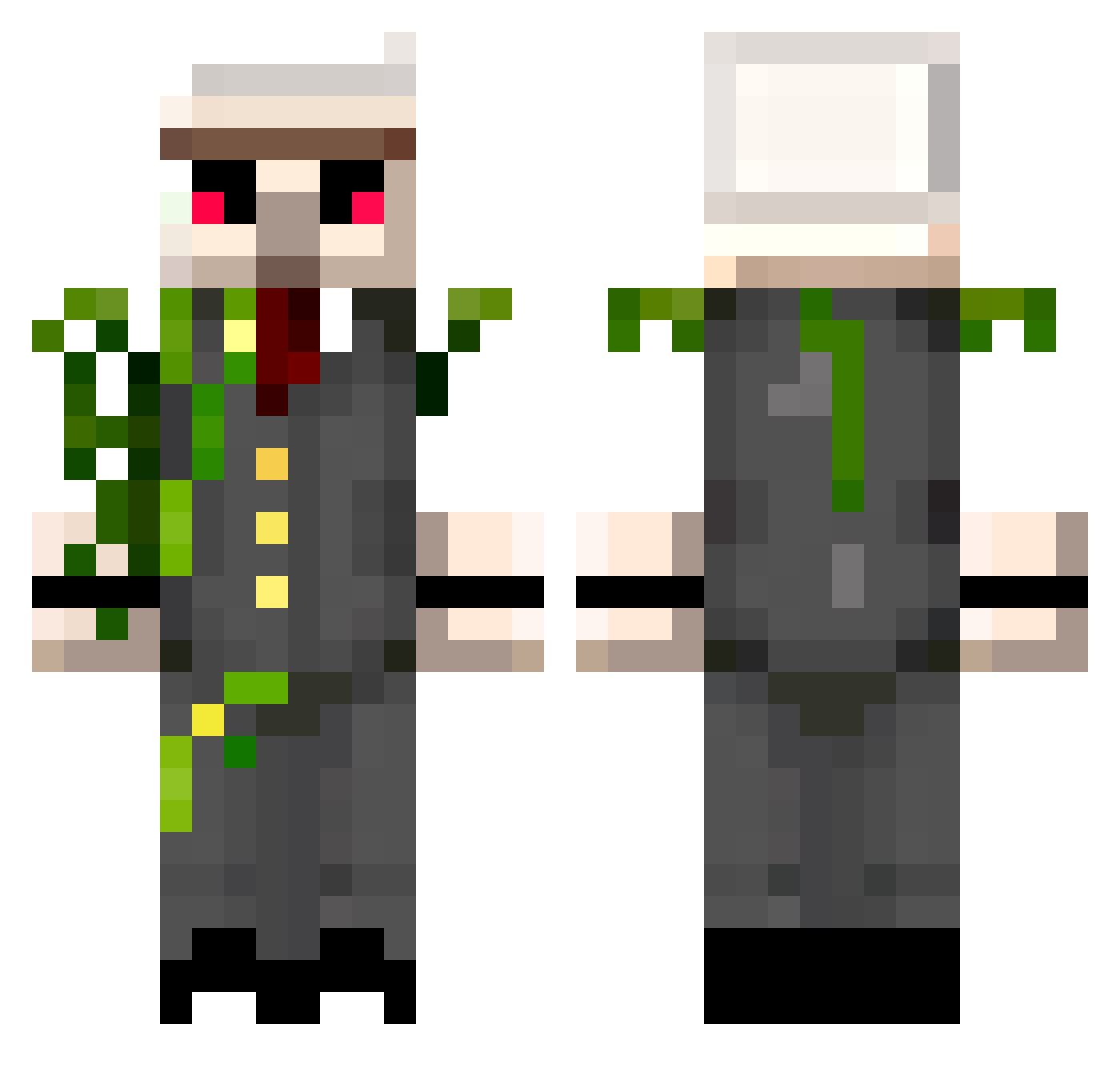 KeiTee212 Minecraft skin, front and back view