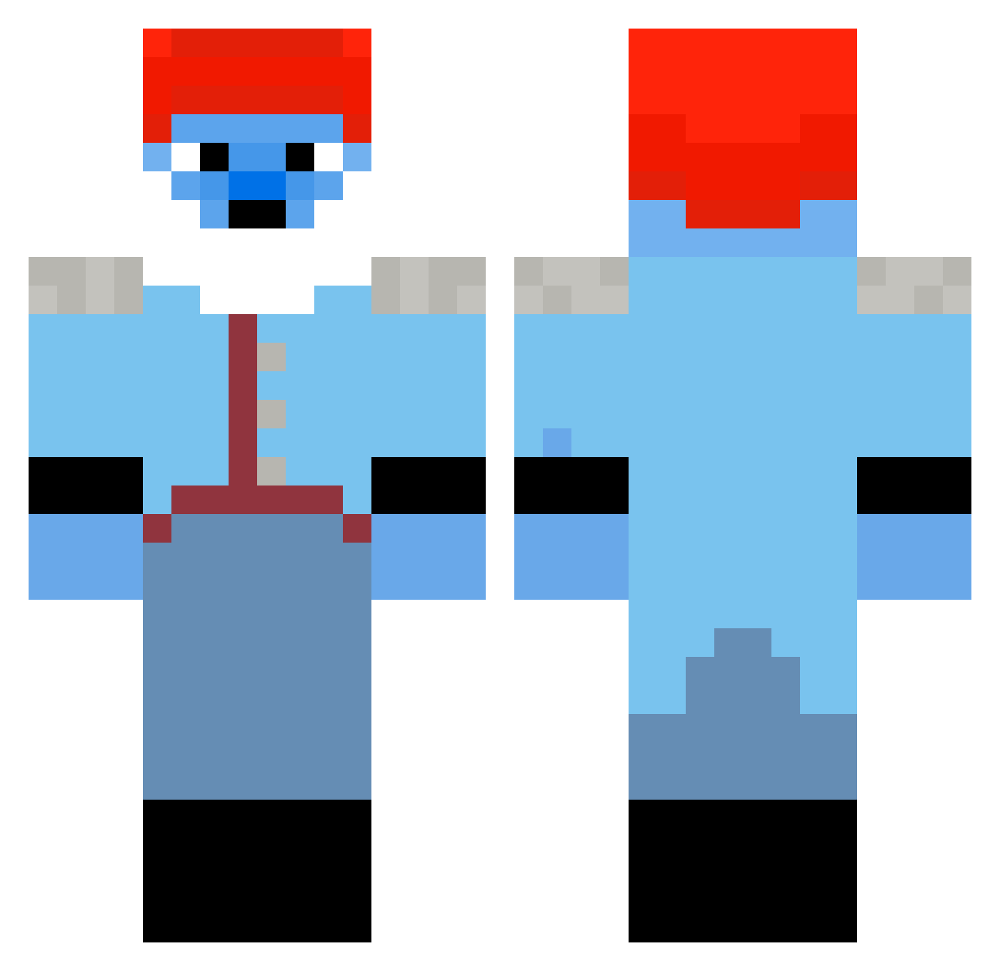 56th_ Minecraft skin, front and back view
