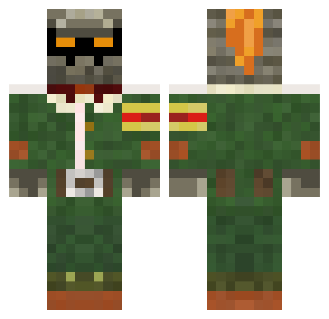 Endie__ Minecraft skin, front and back view