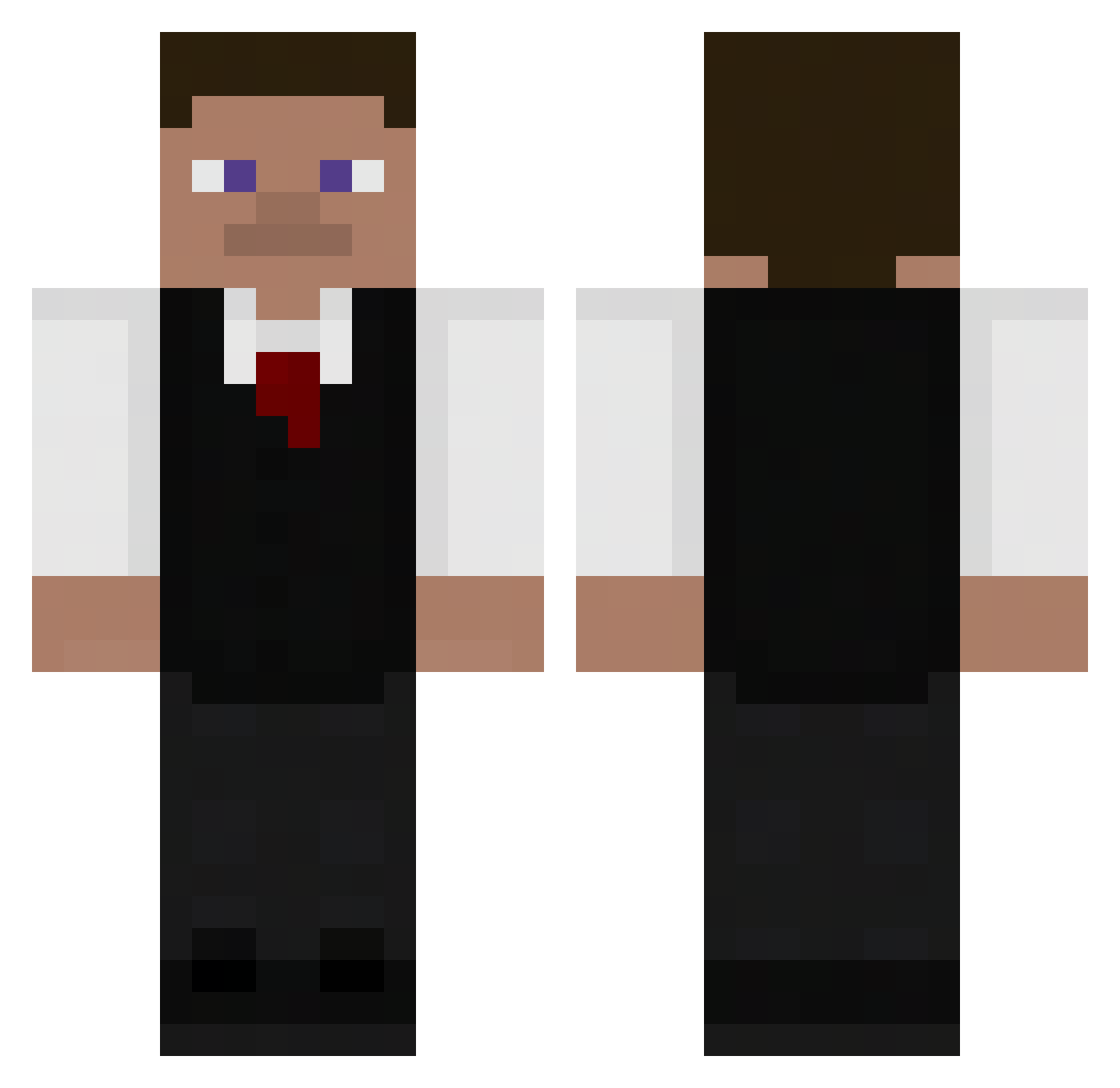 Combo_Meal Minecraft skin, front and back view