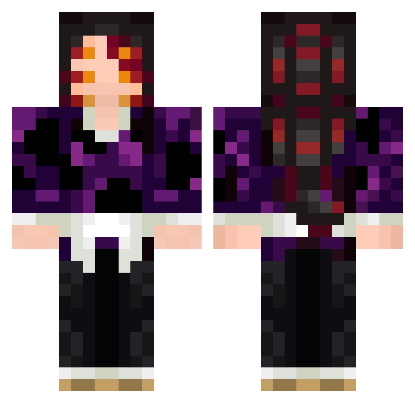robert101029 Minecraft skin, front and back view