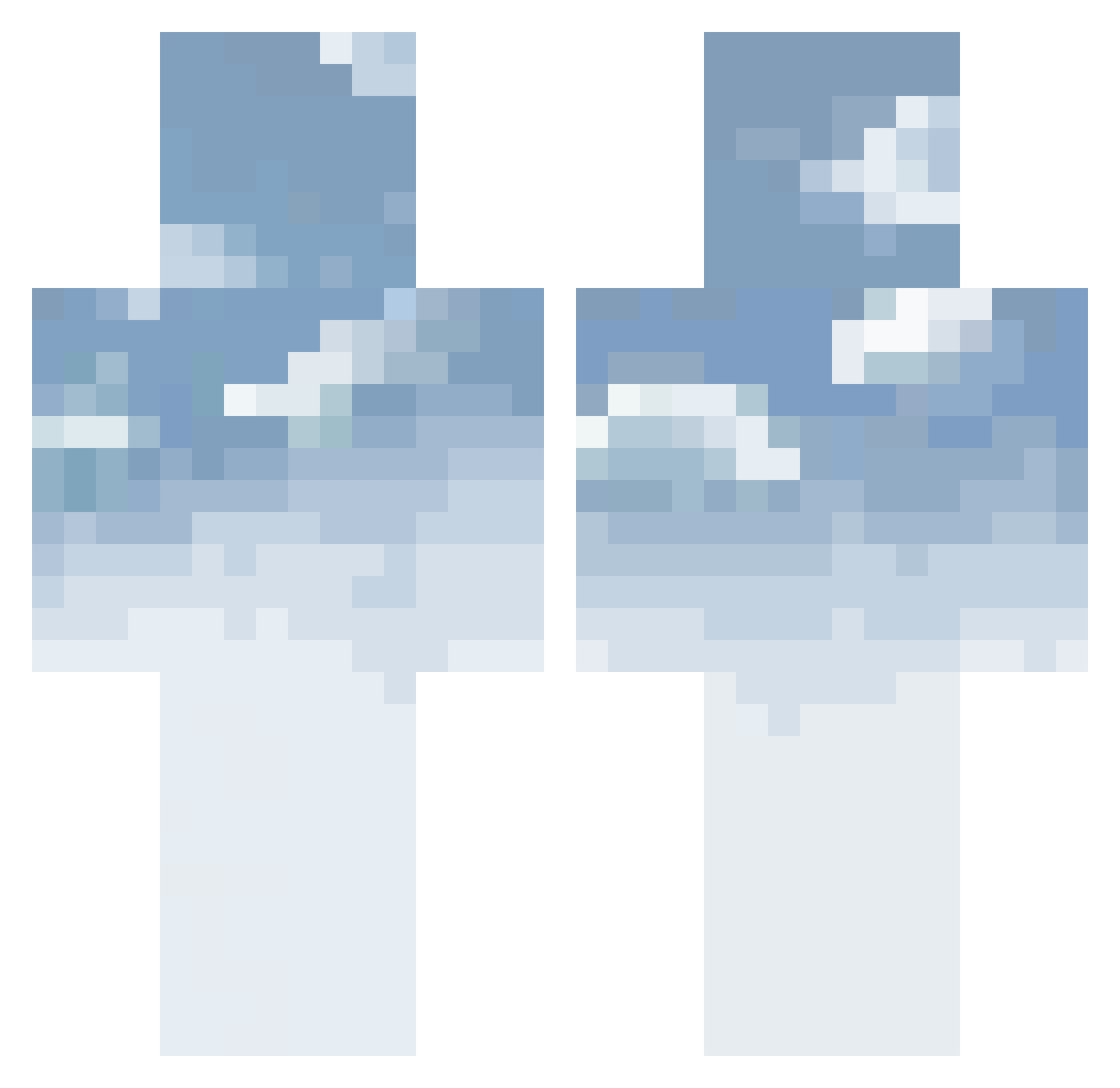 Anaphylaxis Minecraft skin, front and back view