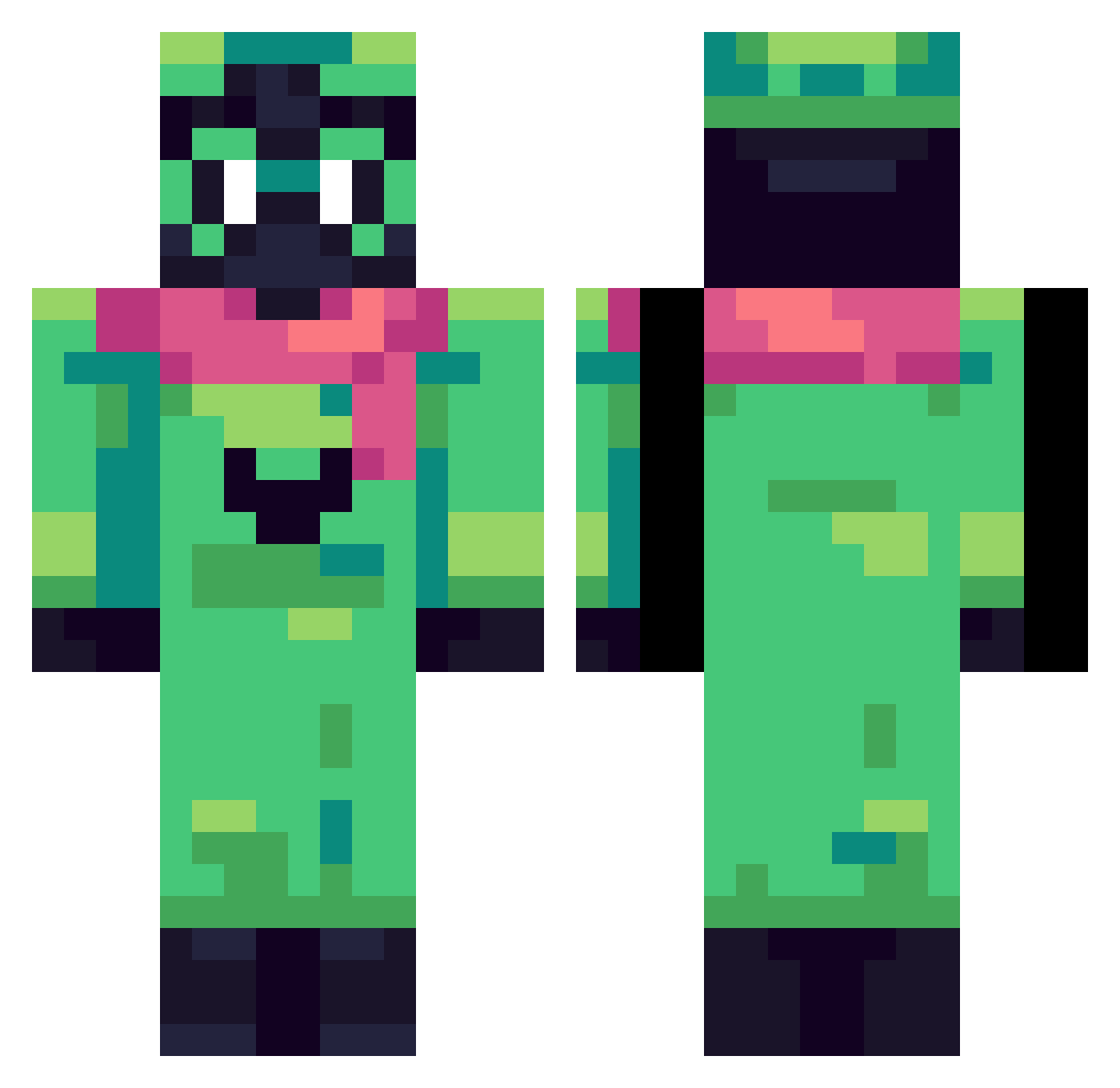 hotwolfboysmell Minecraft skin, front and back view