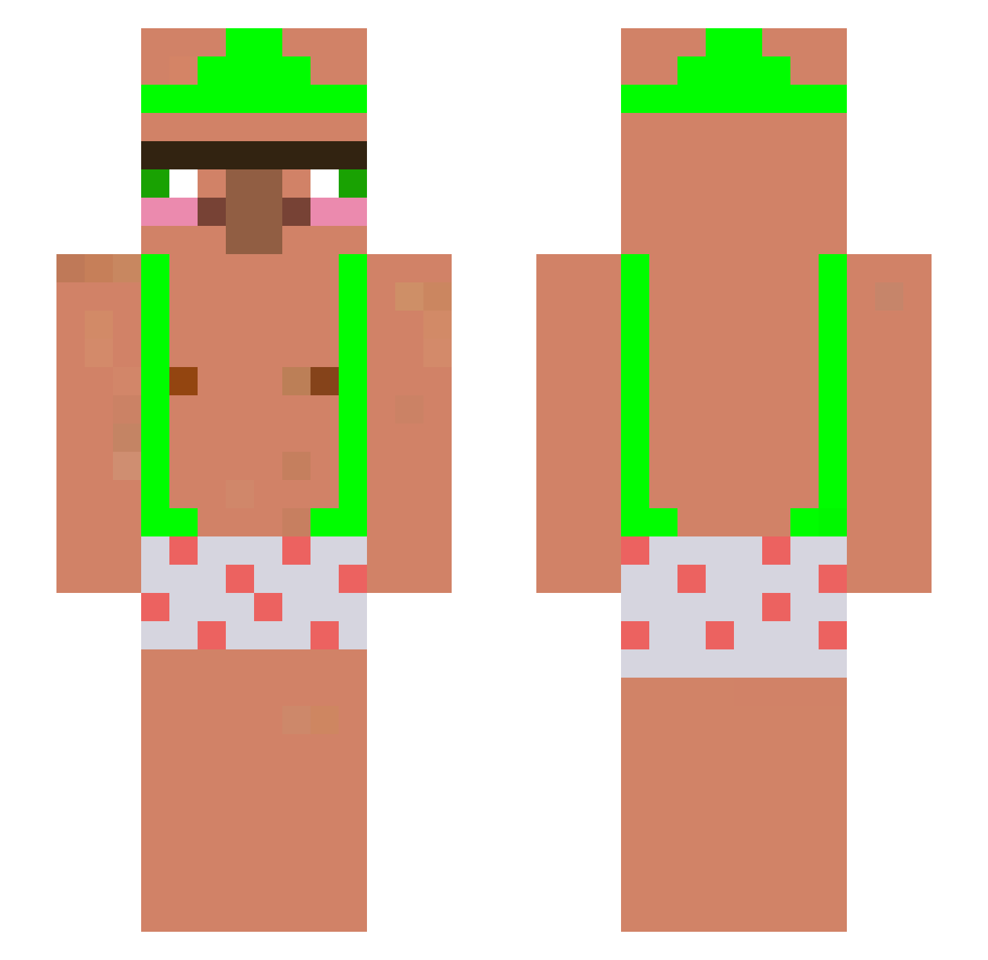 UnR3sT Minecraft skin, front and back view