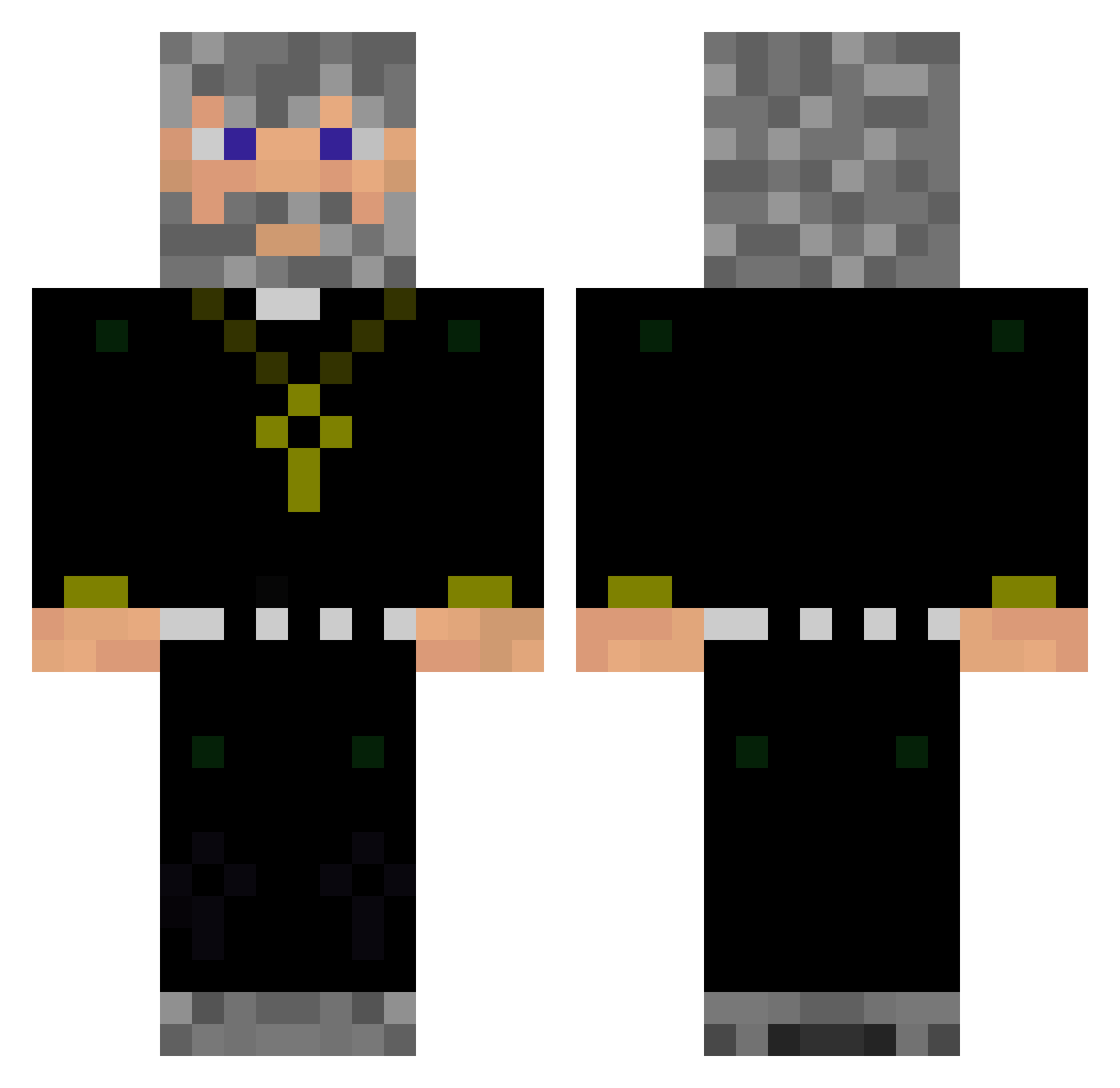 562ping Minecraft skin, front and back view