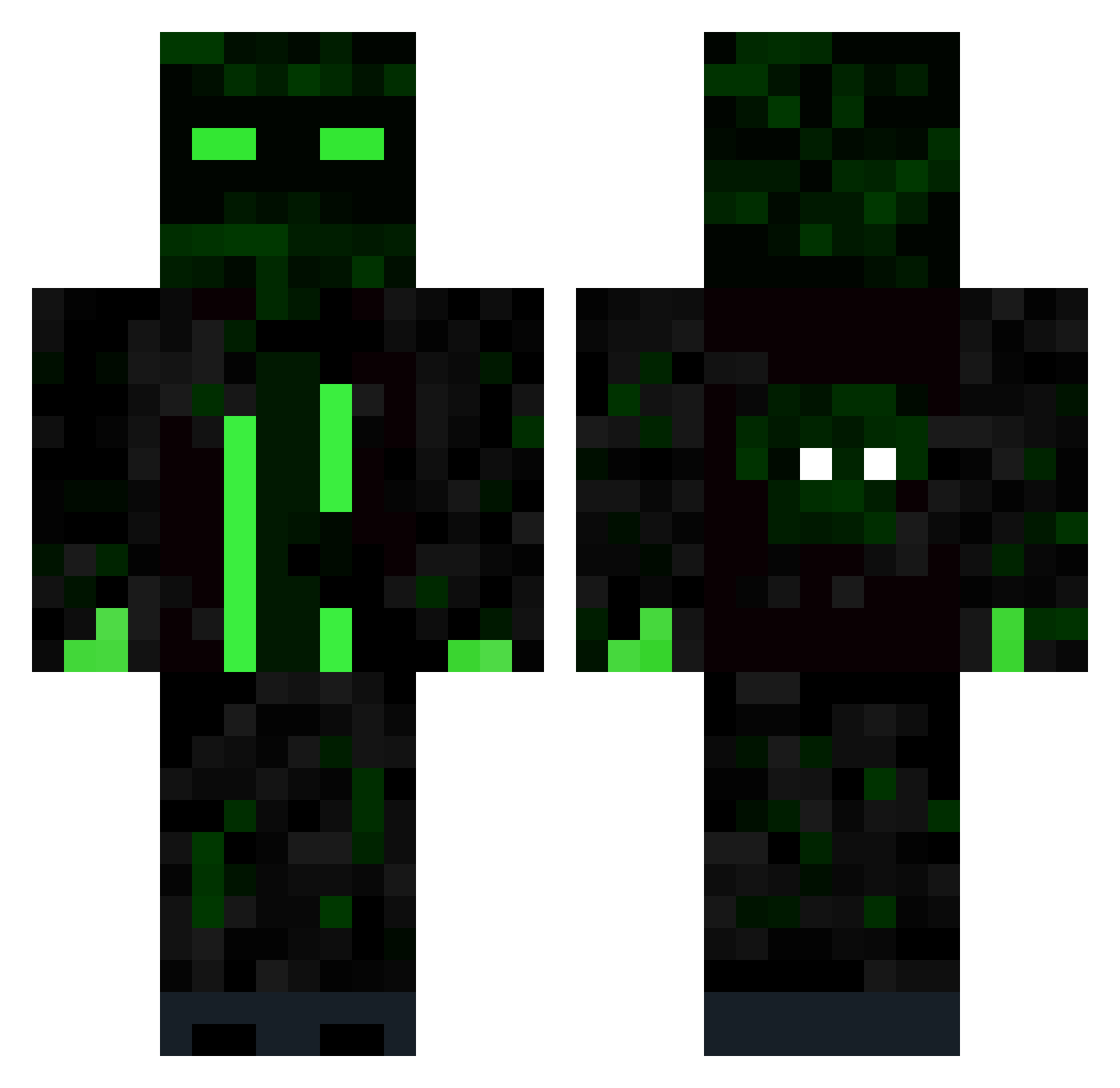 MinecraftmanTS Minecraft skin, front and back view