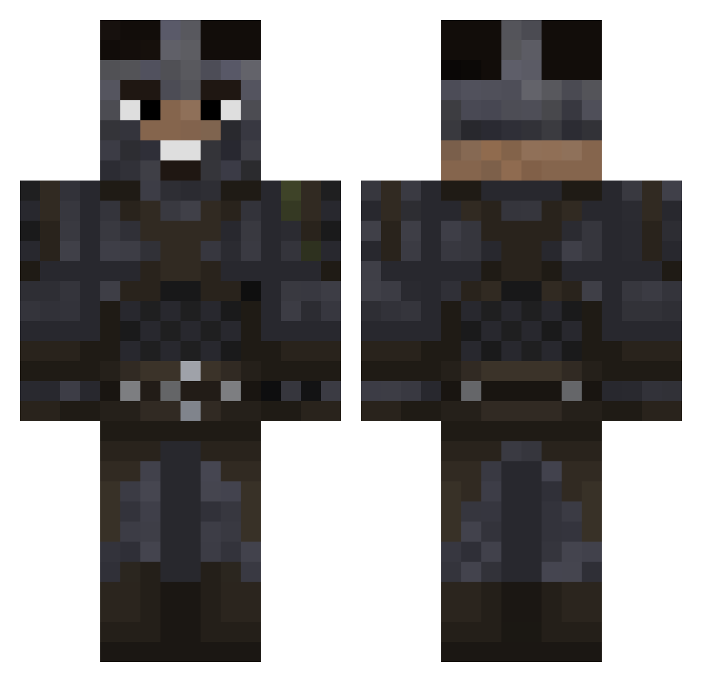 4noxx Minecraft skin, front and back view