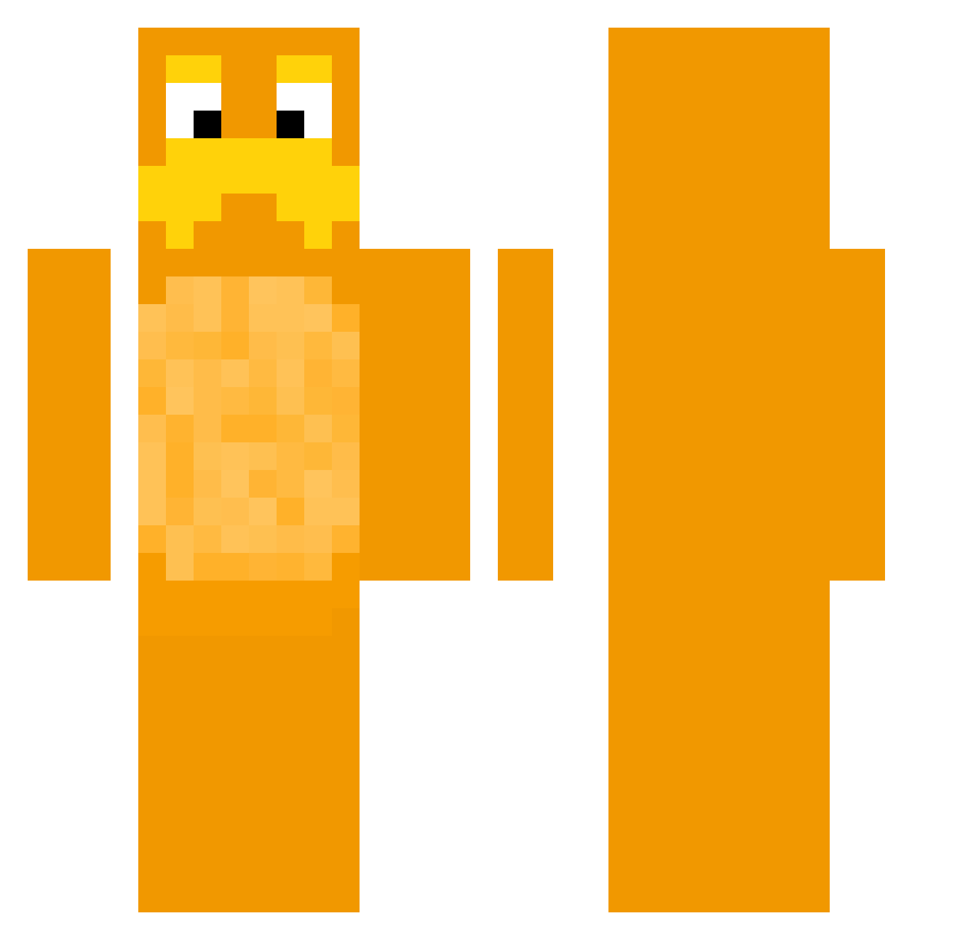 monstee6 Minecraft skin, front and back view