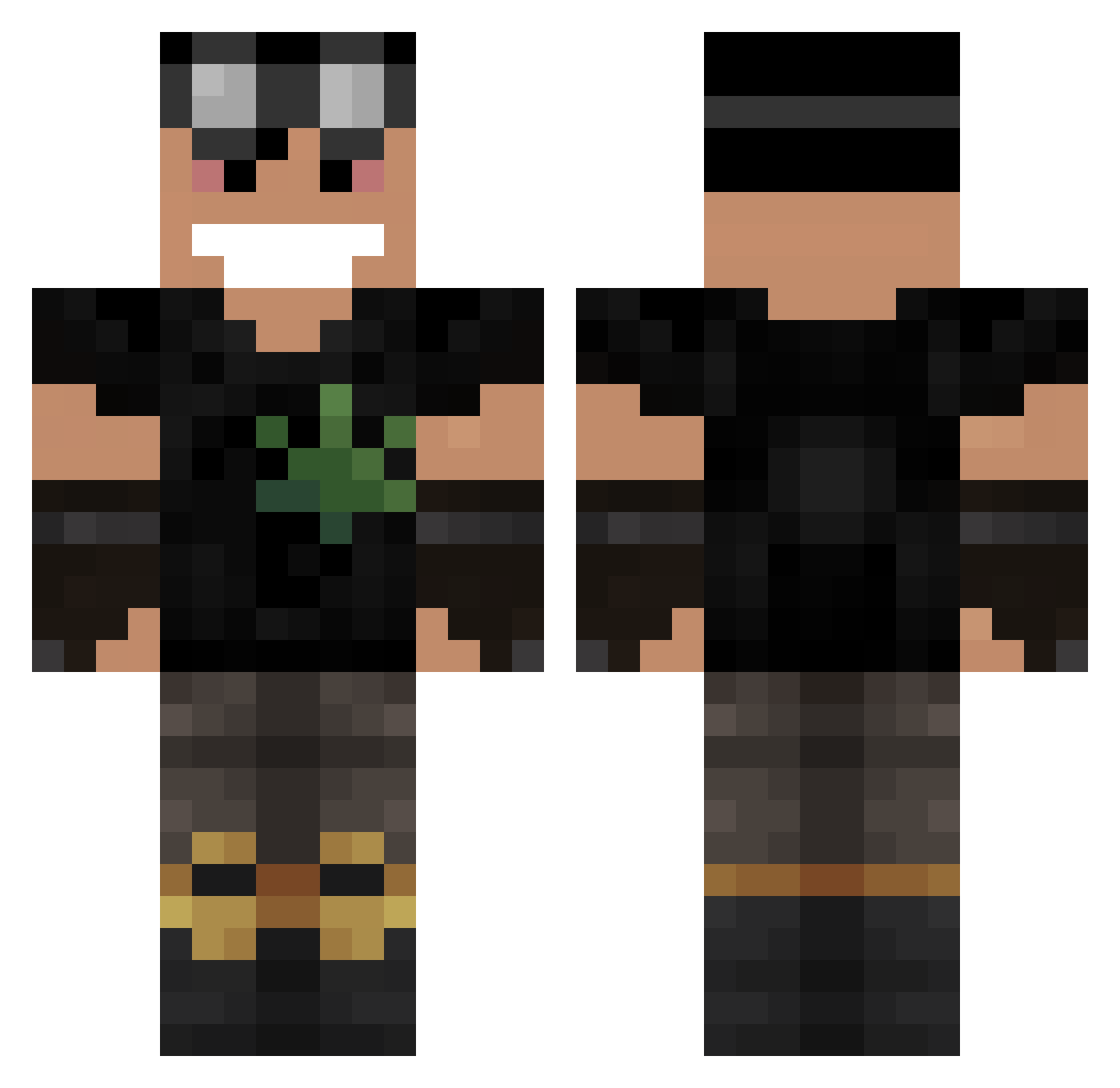 hiddedejong Minecraft skin, front and back view