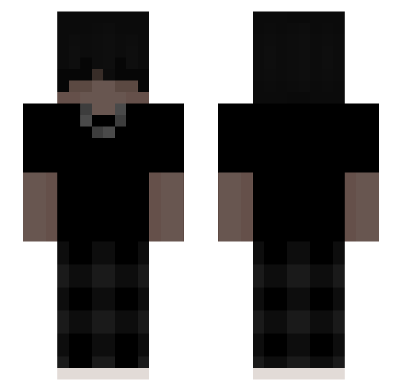 Motend Minecraft skin, front and back view