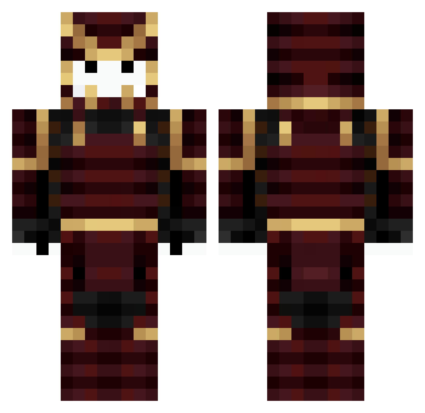 ItzSheep_ Minecraft skin, front and back view