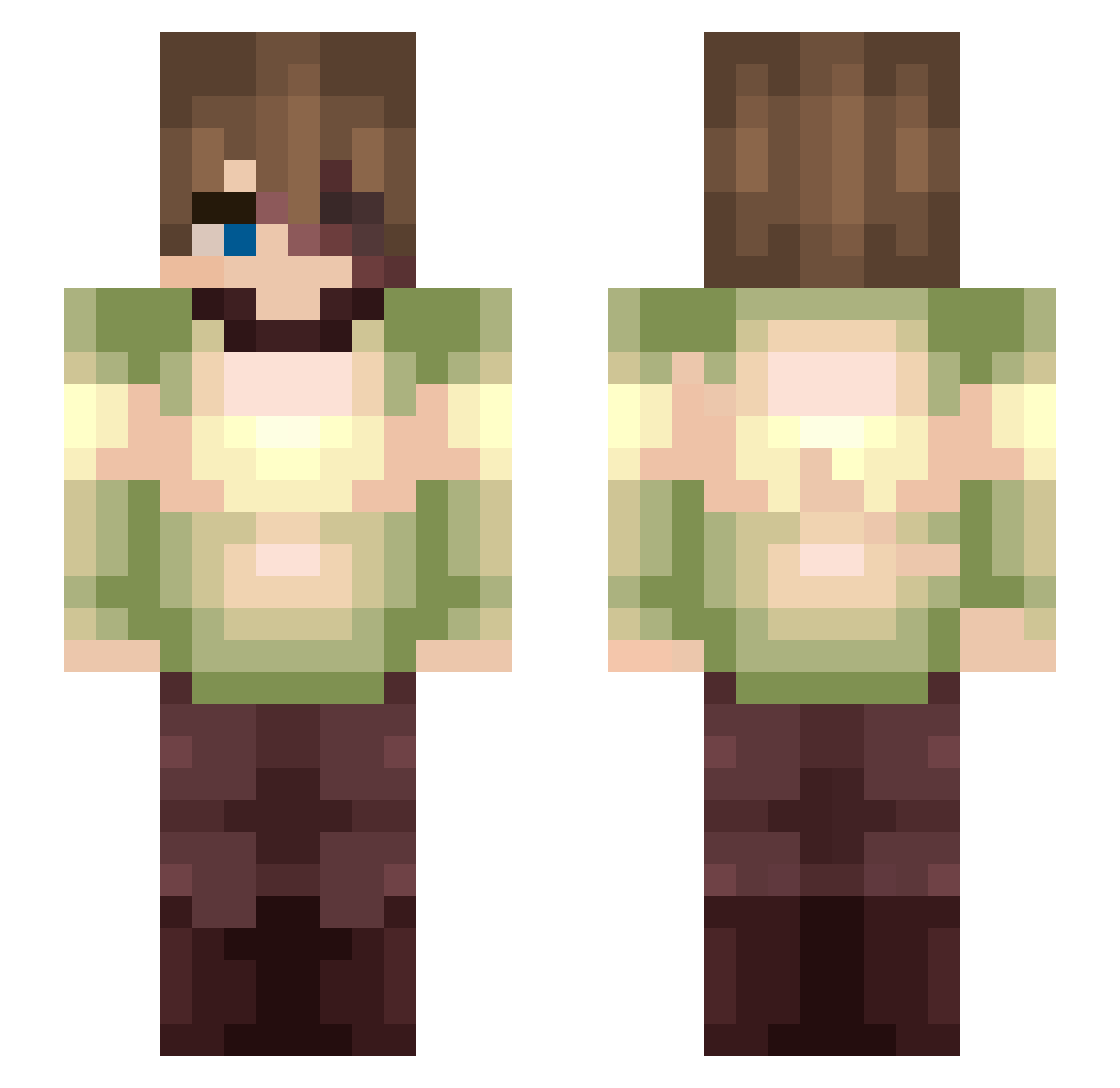Izuminn_ Minecraft skin, front and back view