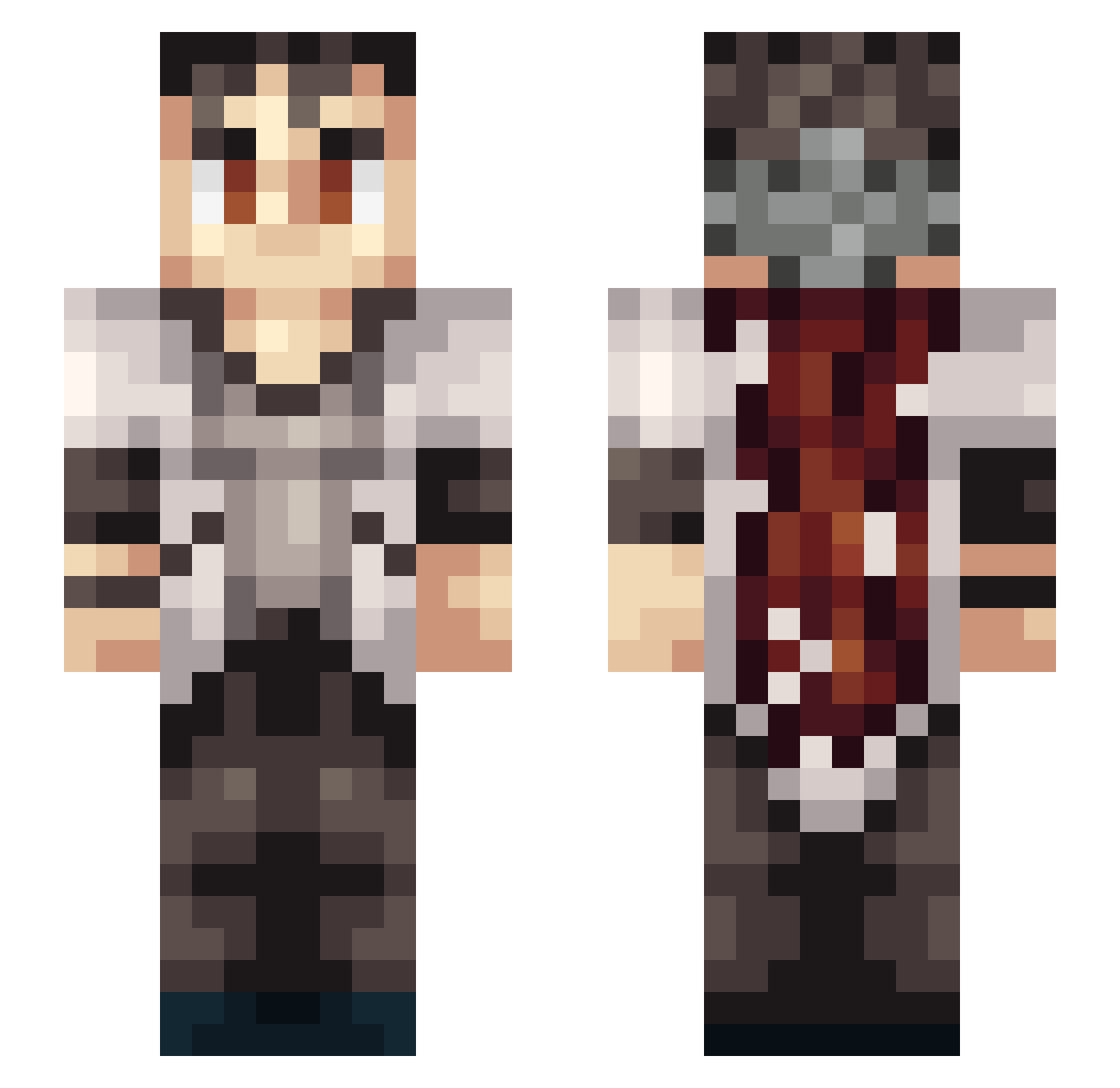 LordQrow Minecraft skin, front and back view