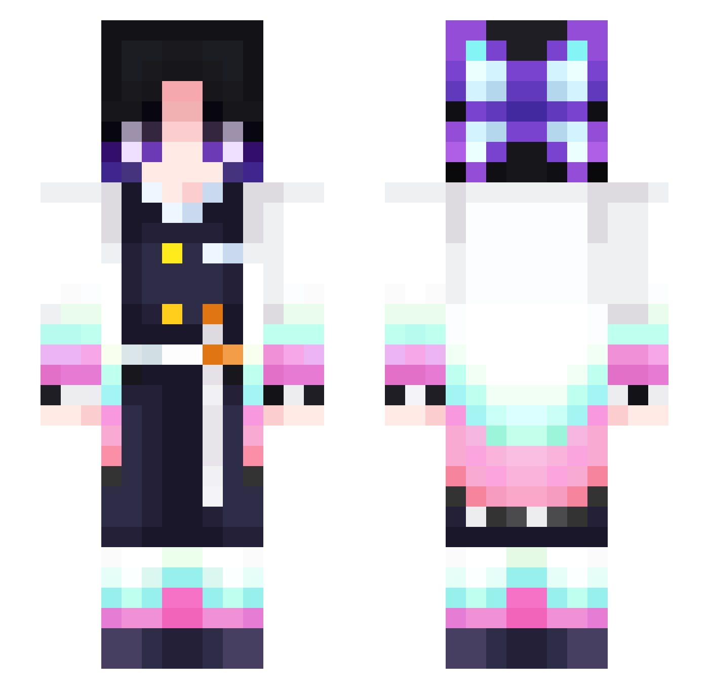 xkakiii Minecraft skin, front and back view