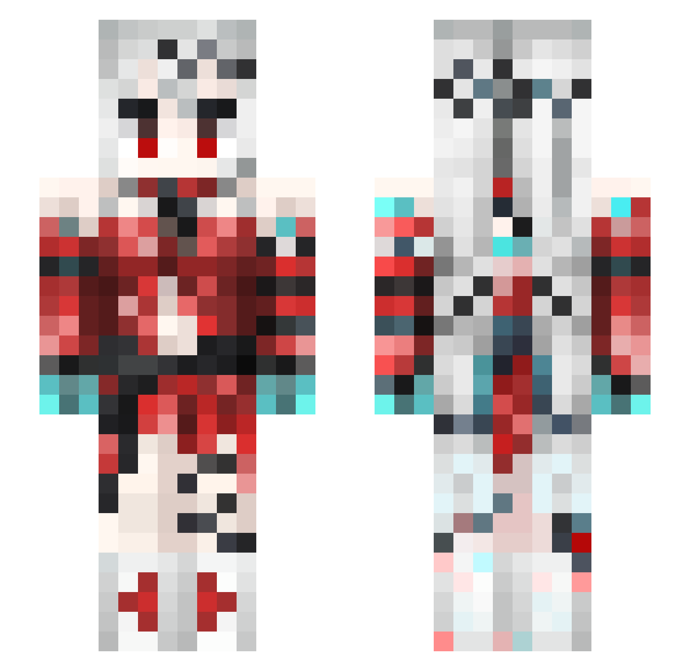 SiHaoW Minecraft skin, front and back view