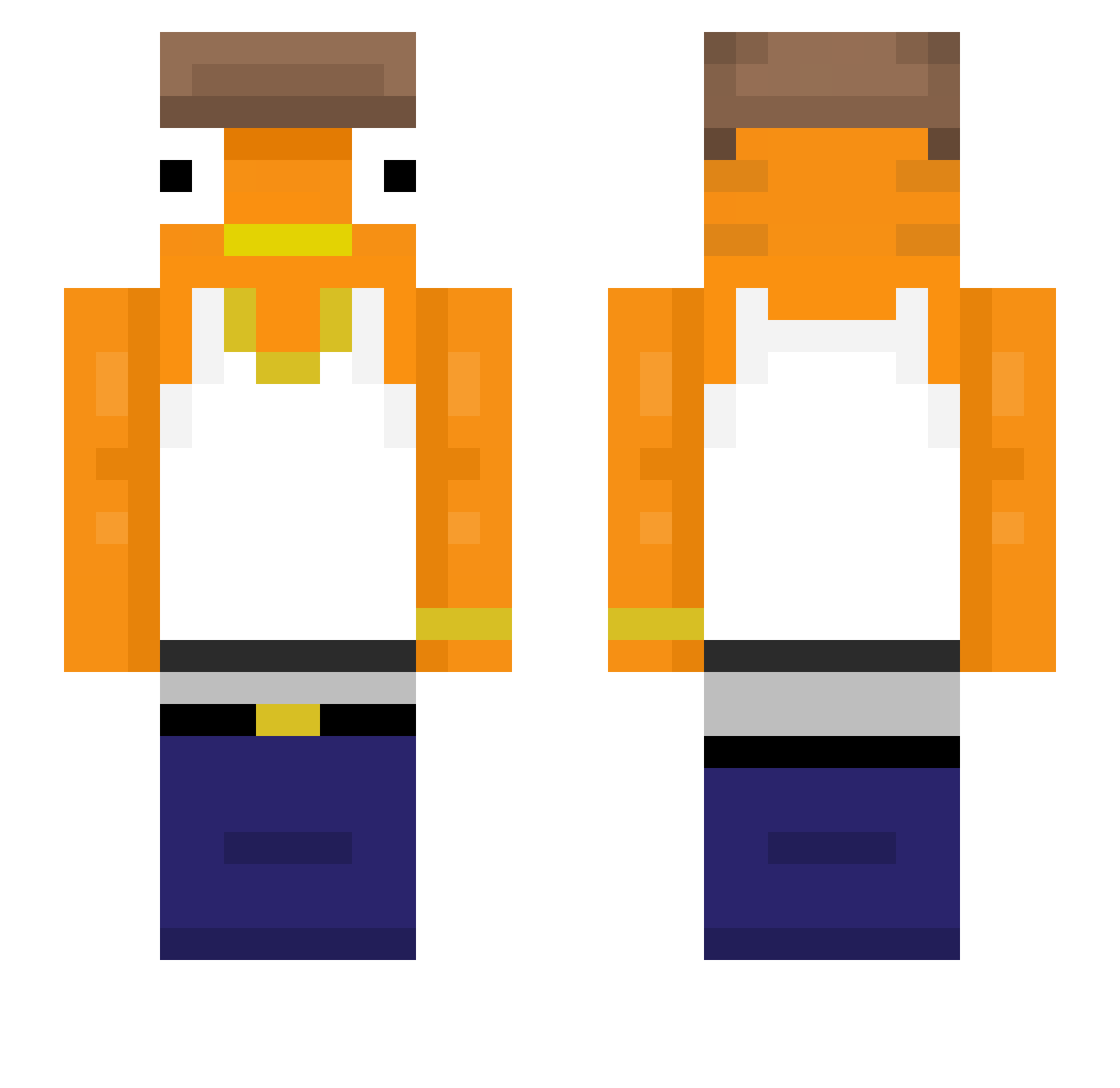 SaiCookies Minecraft skin, front and back view