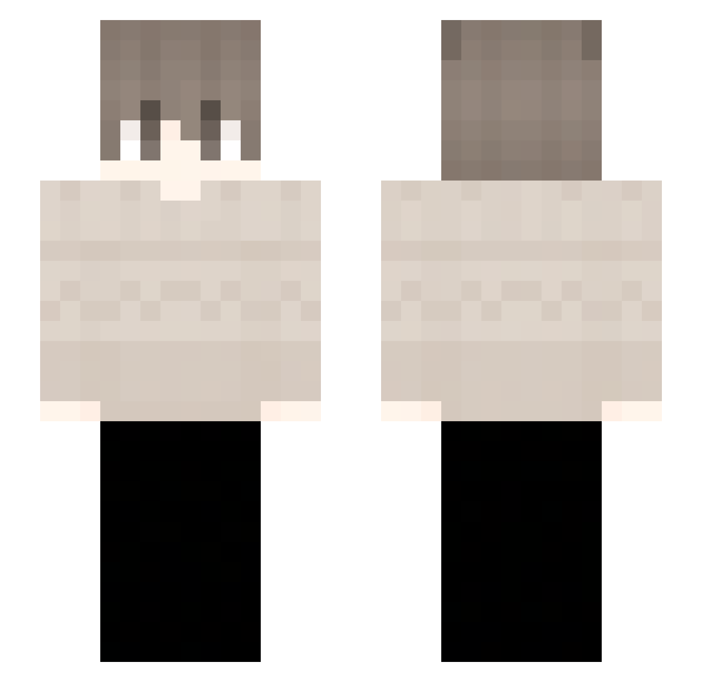 ecw_cn Minecraft skin, front and back view