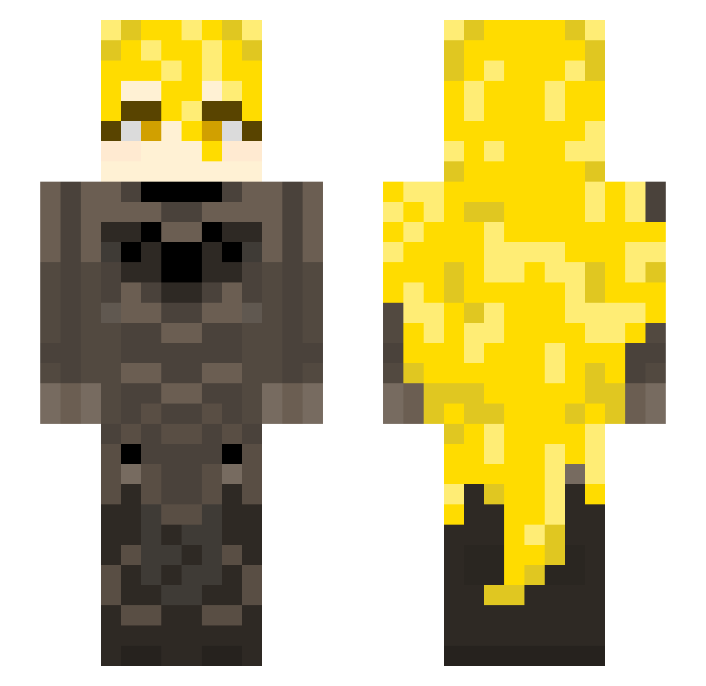 TheDarkanos Minecraft skin, front and back view