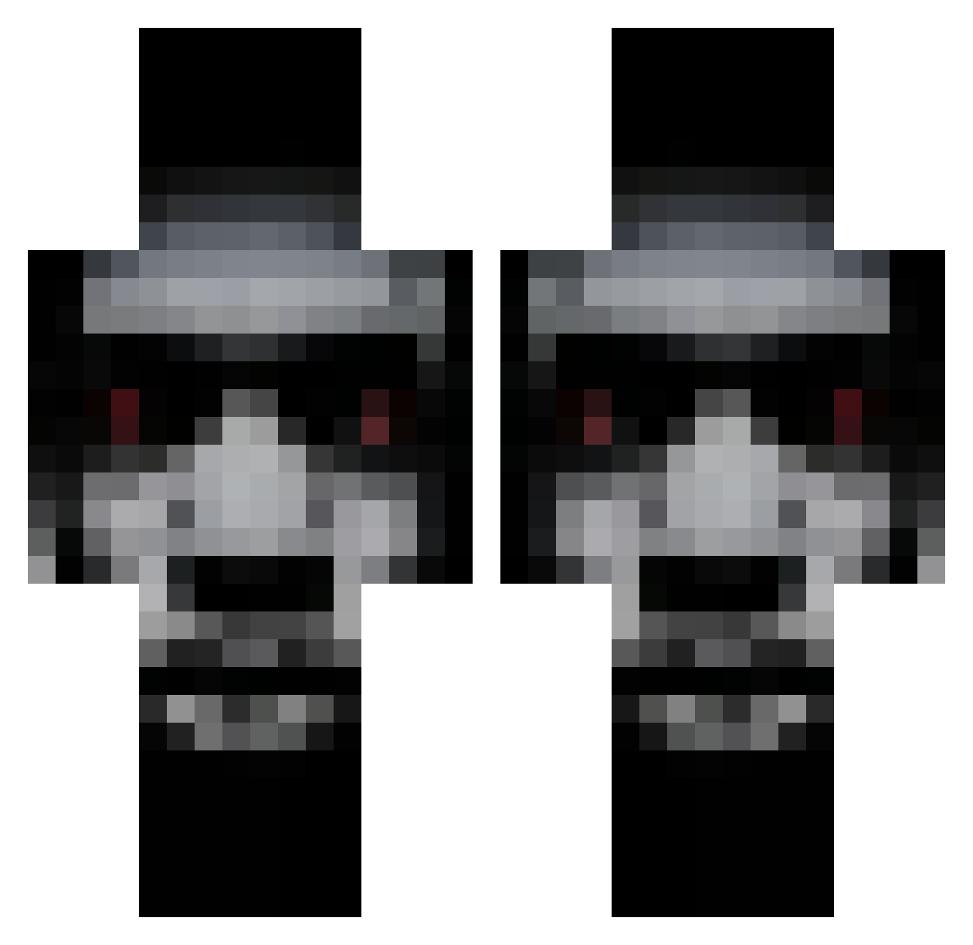 Kaonfps_ Minecraft skin, front and back view