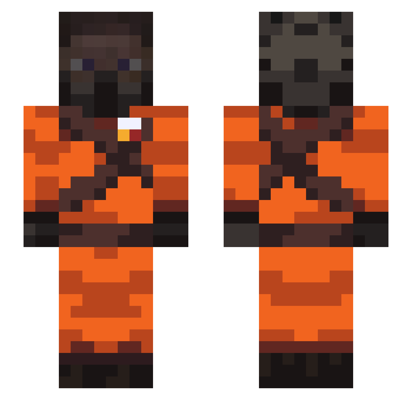 Gratius_ Minecraft skin, front and back view