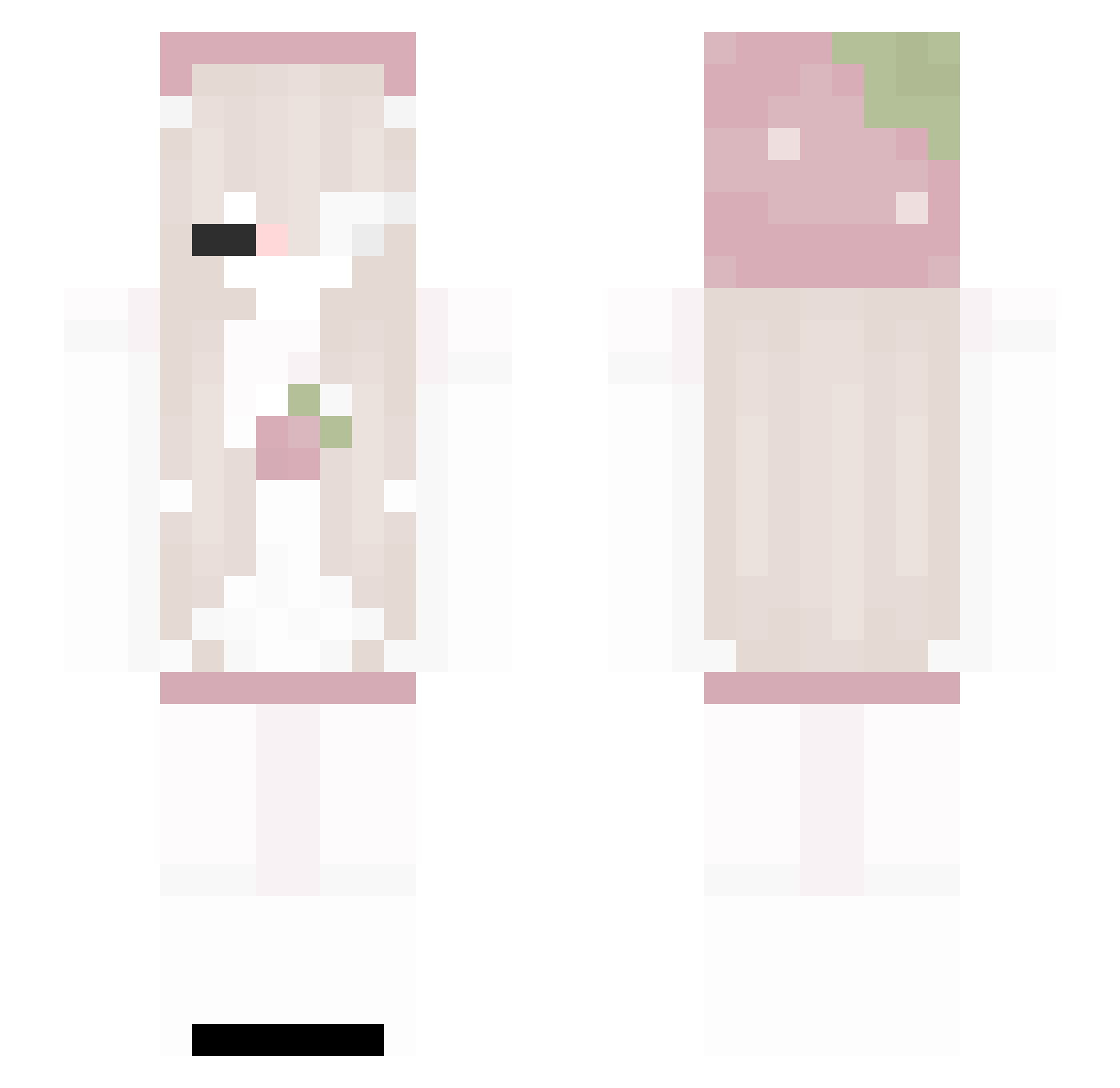 woundzzz Minecraft skin, front and back view