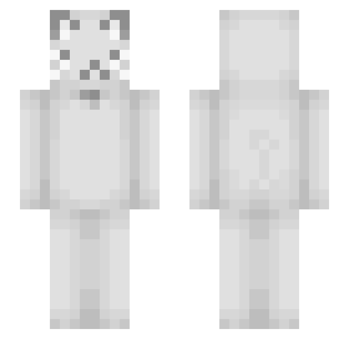 zfrufru Minecraft skin, front and back view