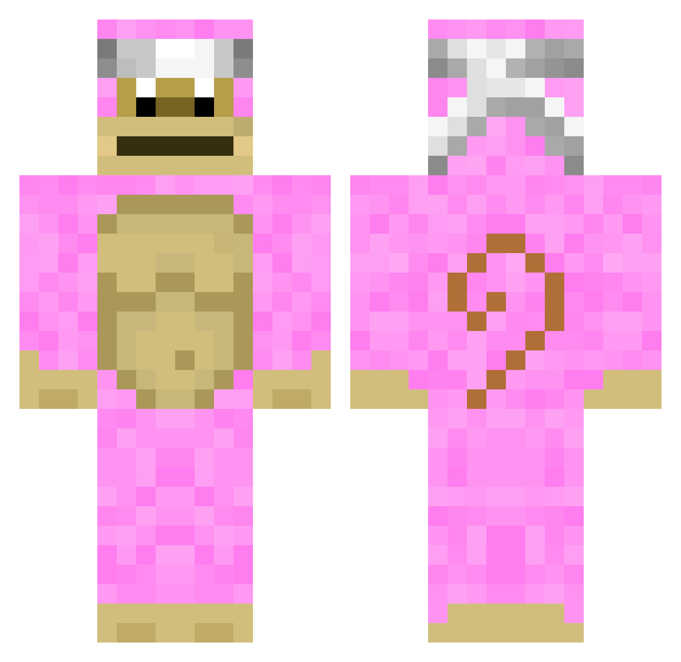 AllanBlade Minecraft skin, front and back view