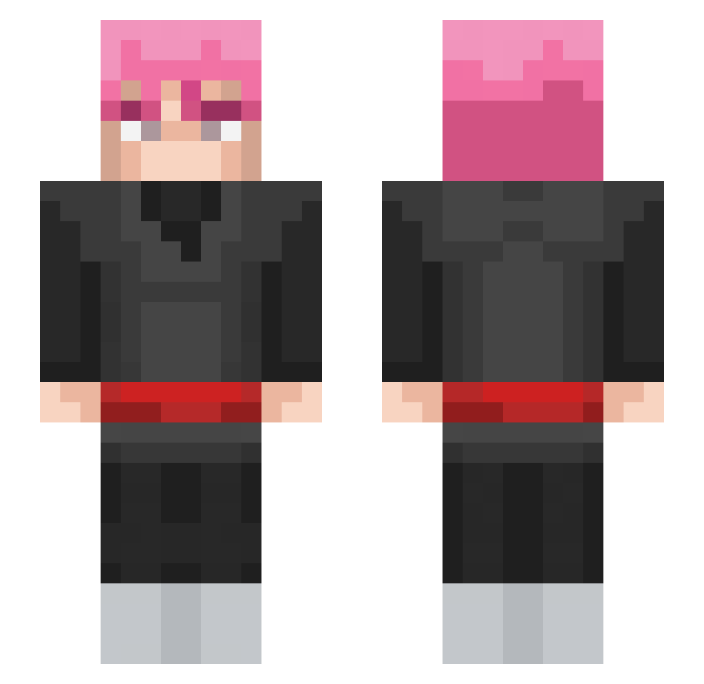 Ricai Minecraft skin, front and back view