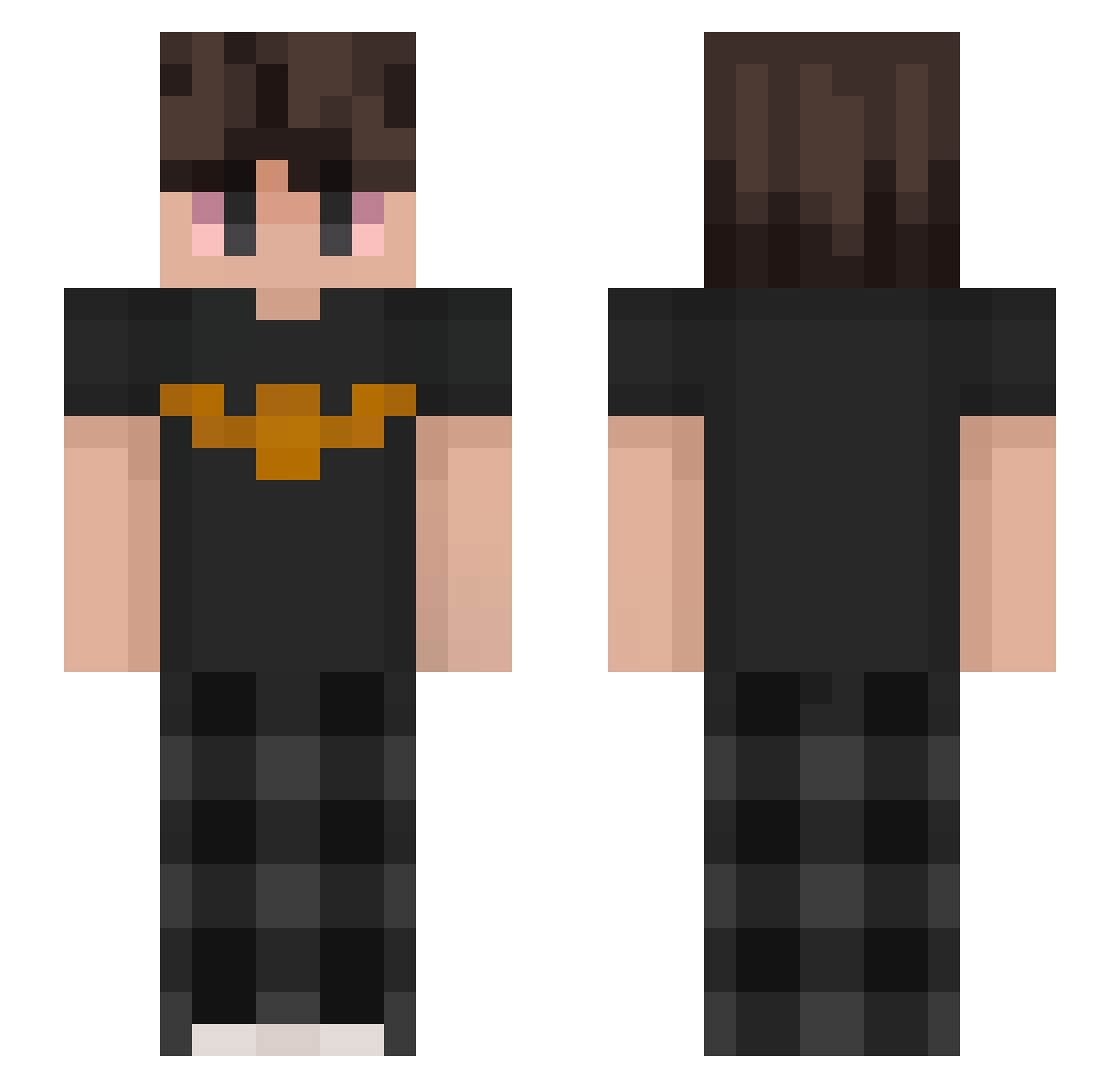TitanDeLaComedia Minecraft skin, front and back view