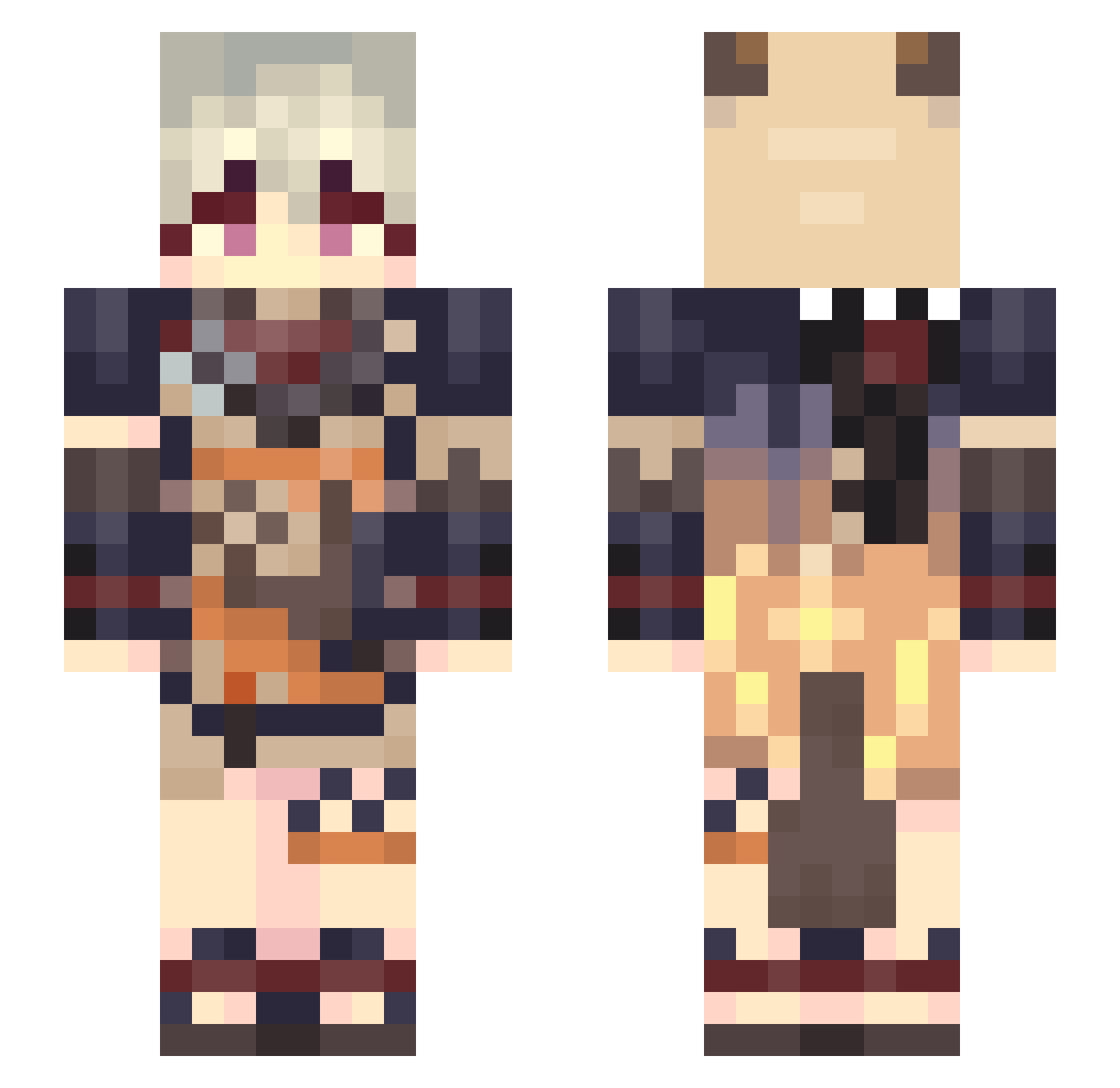 amerigran Minecraft skin, front and back view