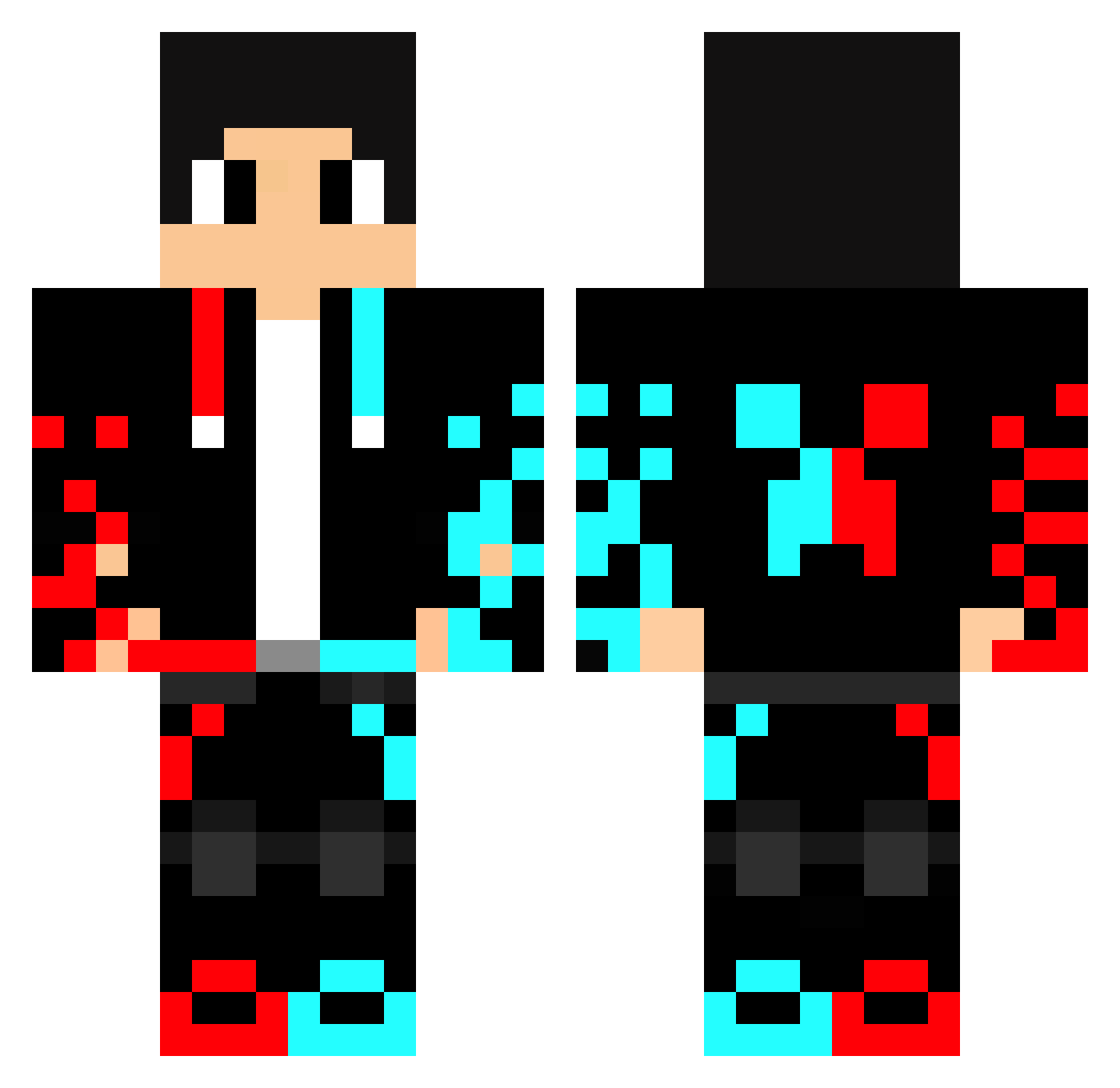 UrosNik Minecraft skin, front and back view
