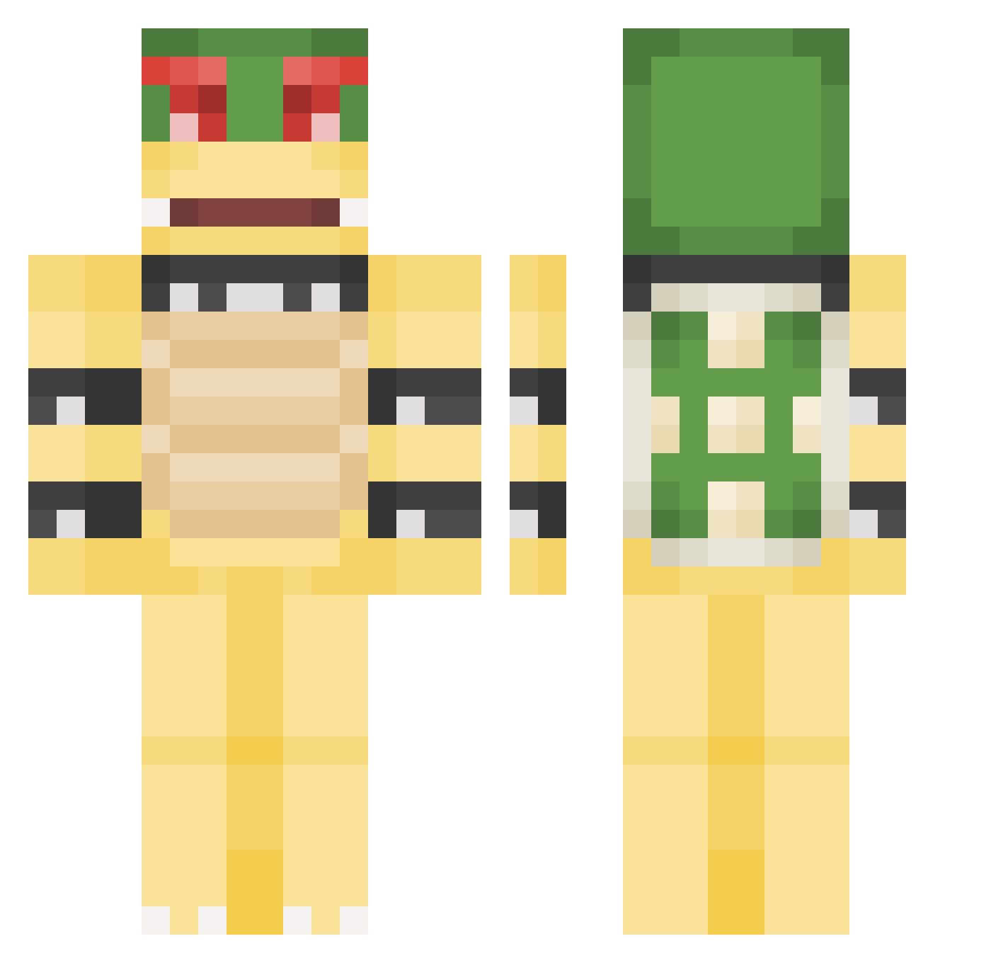 FatterDetIkke Minecraft skin, front and back view
